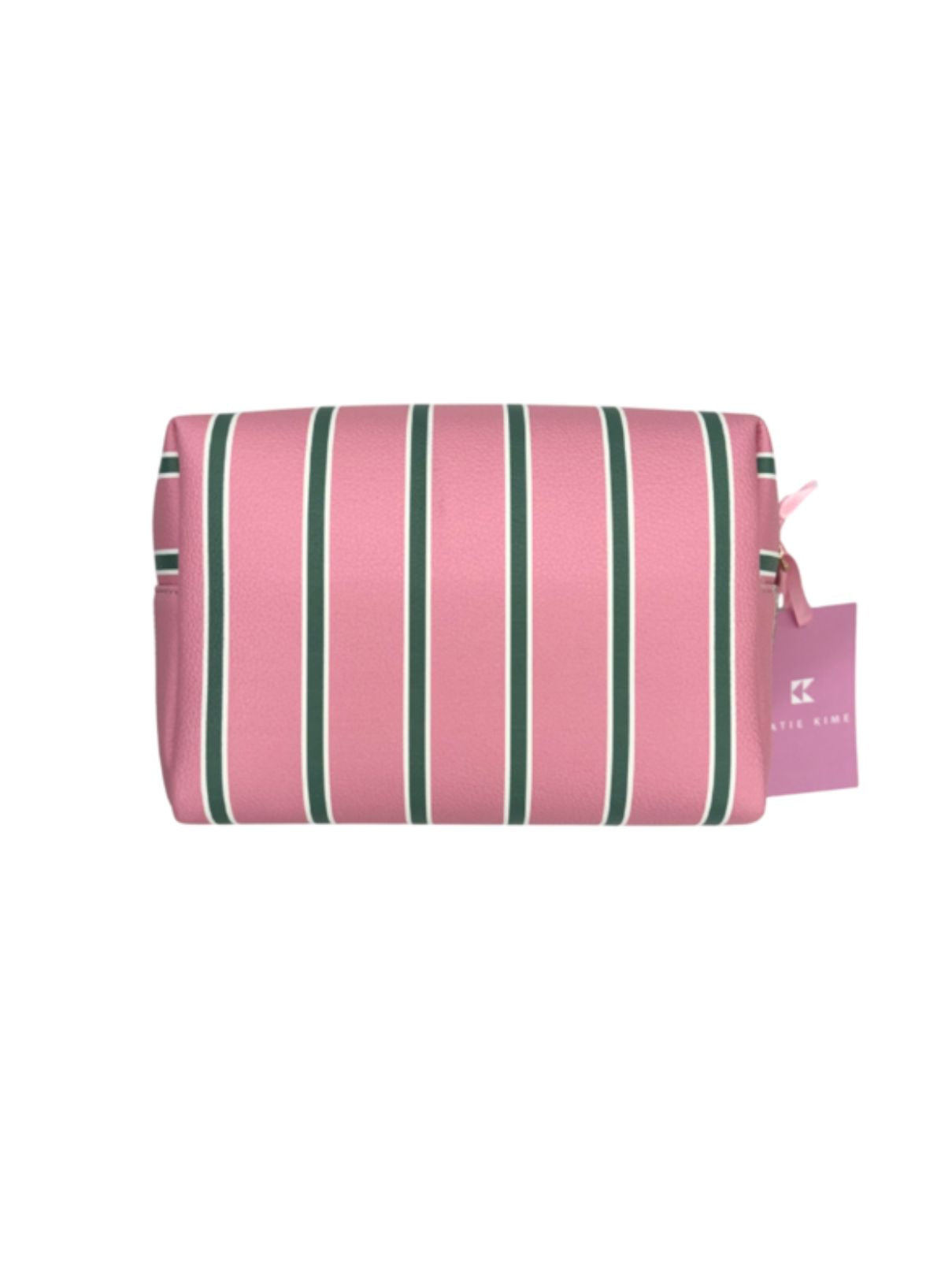 Katie KimeTailored Stripe Classic Bag in Pink/Green
