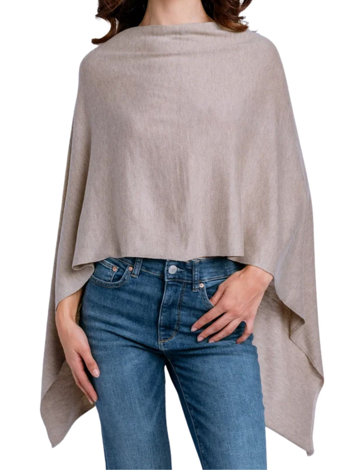Kerisma Eden Poncho in Light Taupe