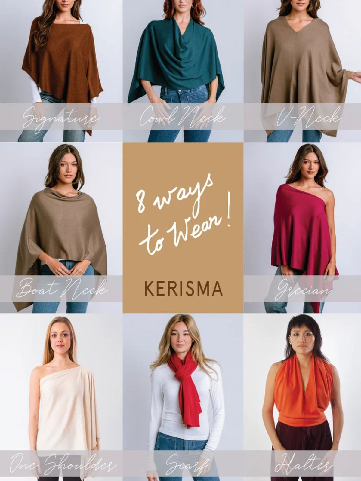 Kerisma Eden Poncho in Light Taupe