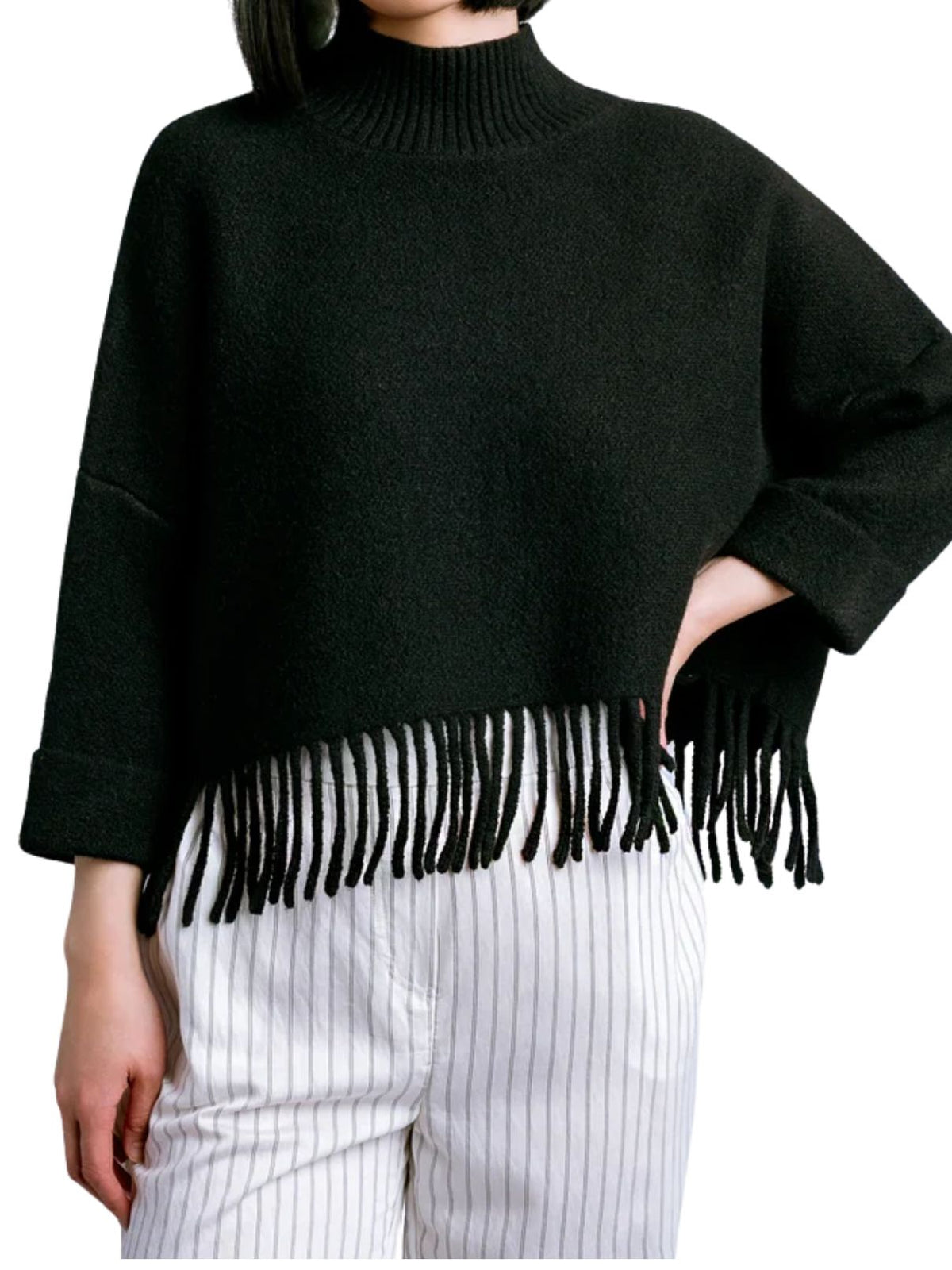 Kerisma Sachi Aja Fringe Sweater in Black