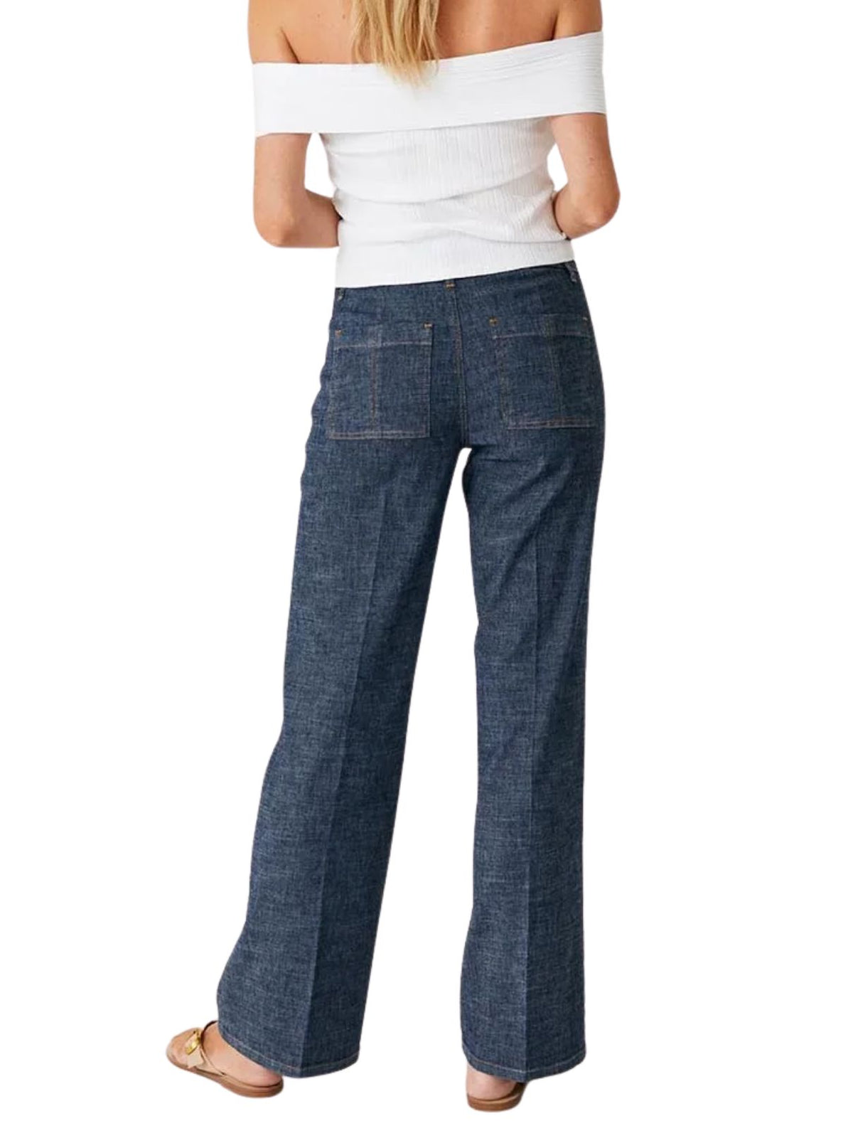 Level 99 Sarah Full Length Pant in Stargazer