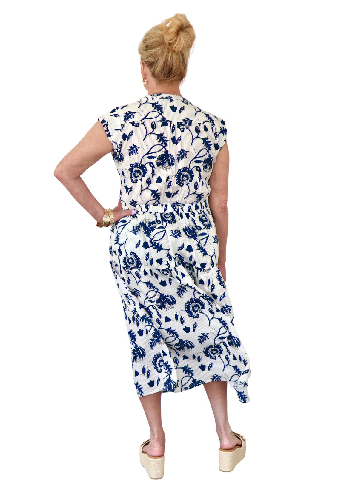 Lola Australia Daisy Boo Midi Dress in Capri Navy