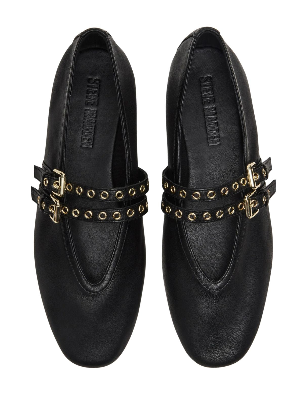 Lydia Flat Black Leather