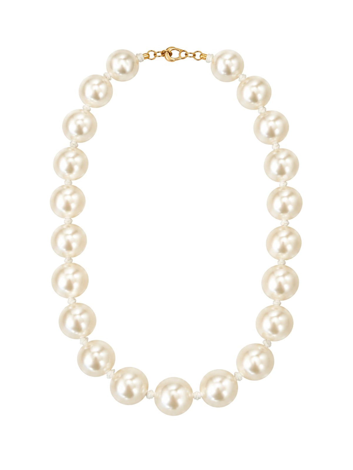 Mabrey Beaded Necklace in Pearl