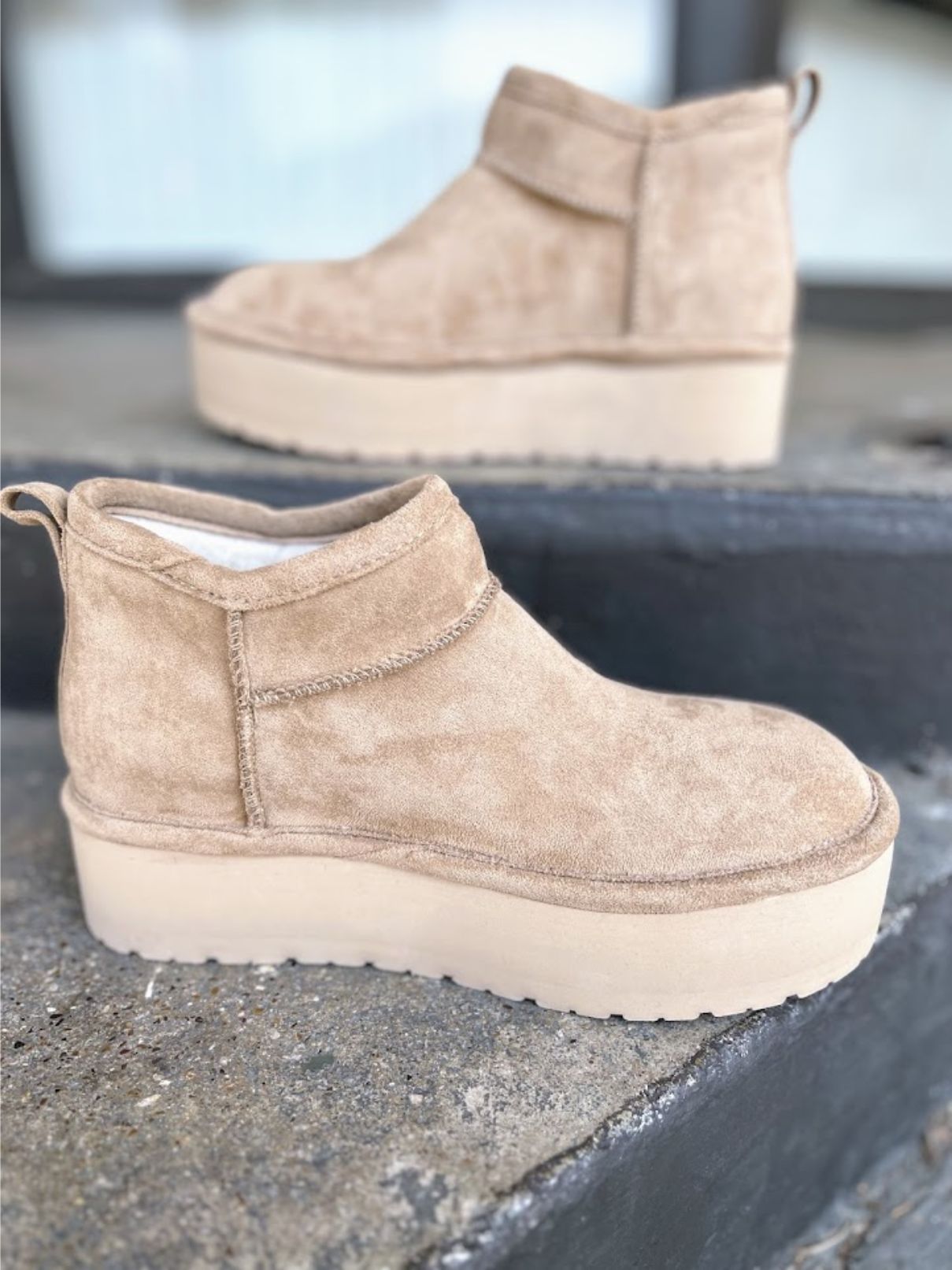Madden Girl Embracce Platform Bootie in Sand
