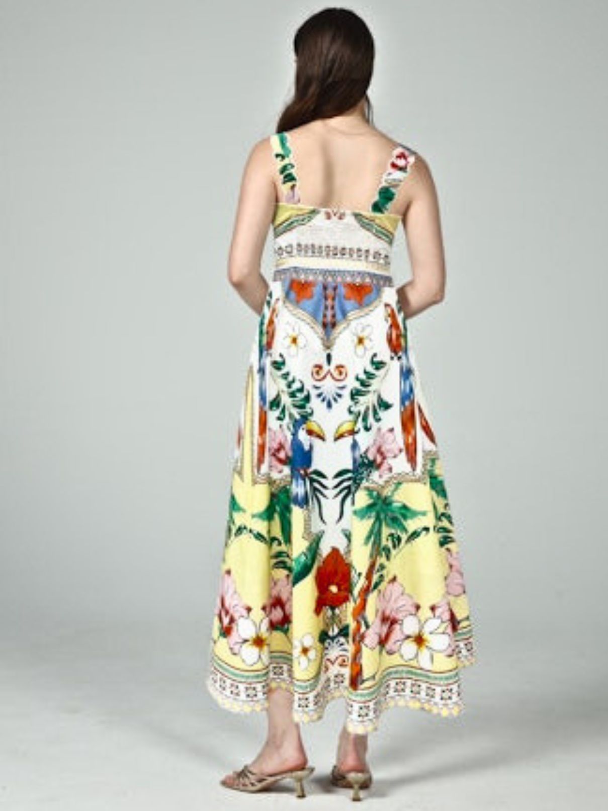 Mariah Embroidered Enchanted Tropics Midi