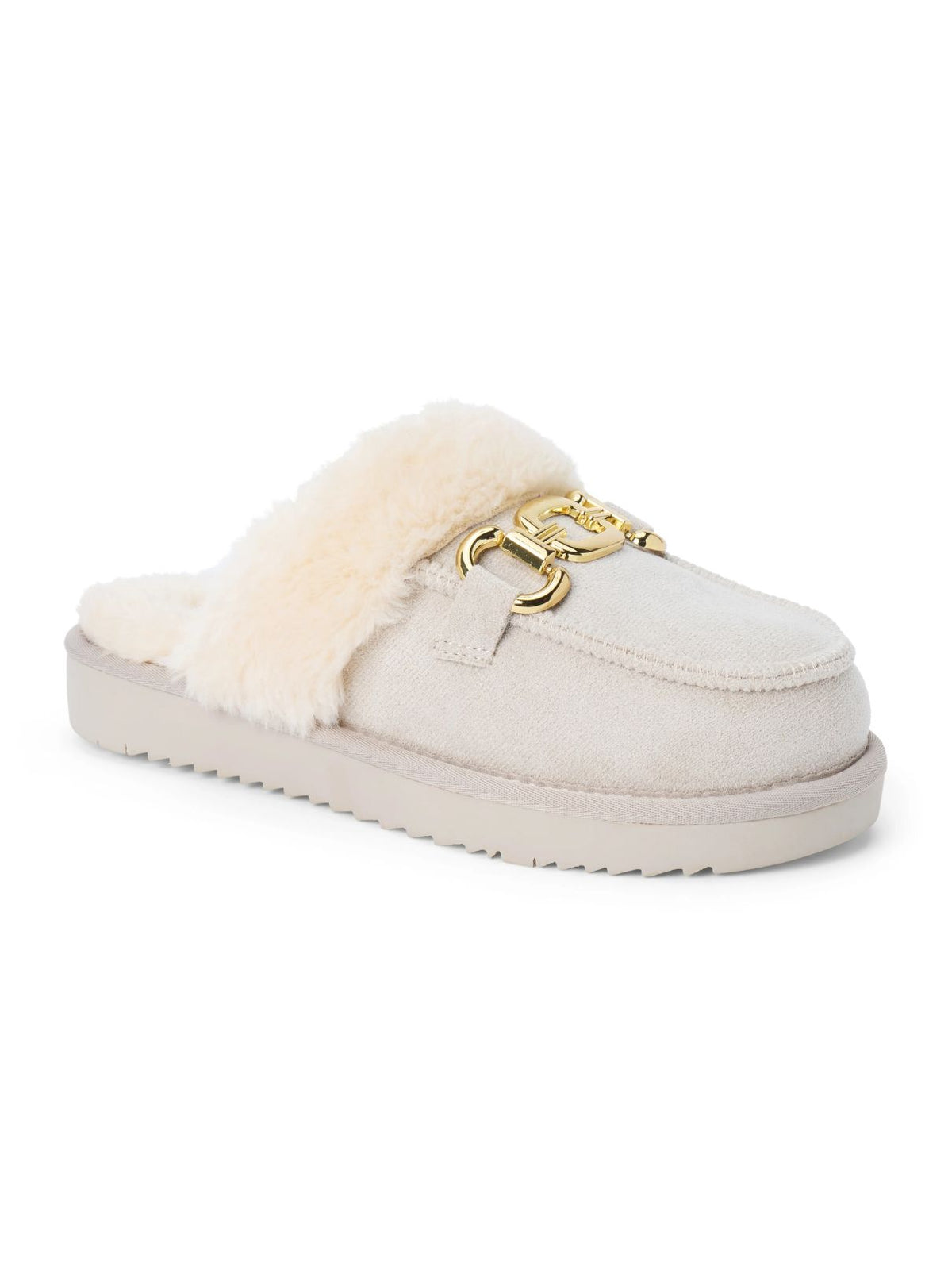 Matisse Davos Lounge Faux Suede Platform Mules in Dove Grey