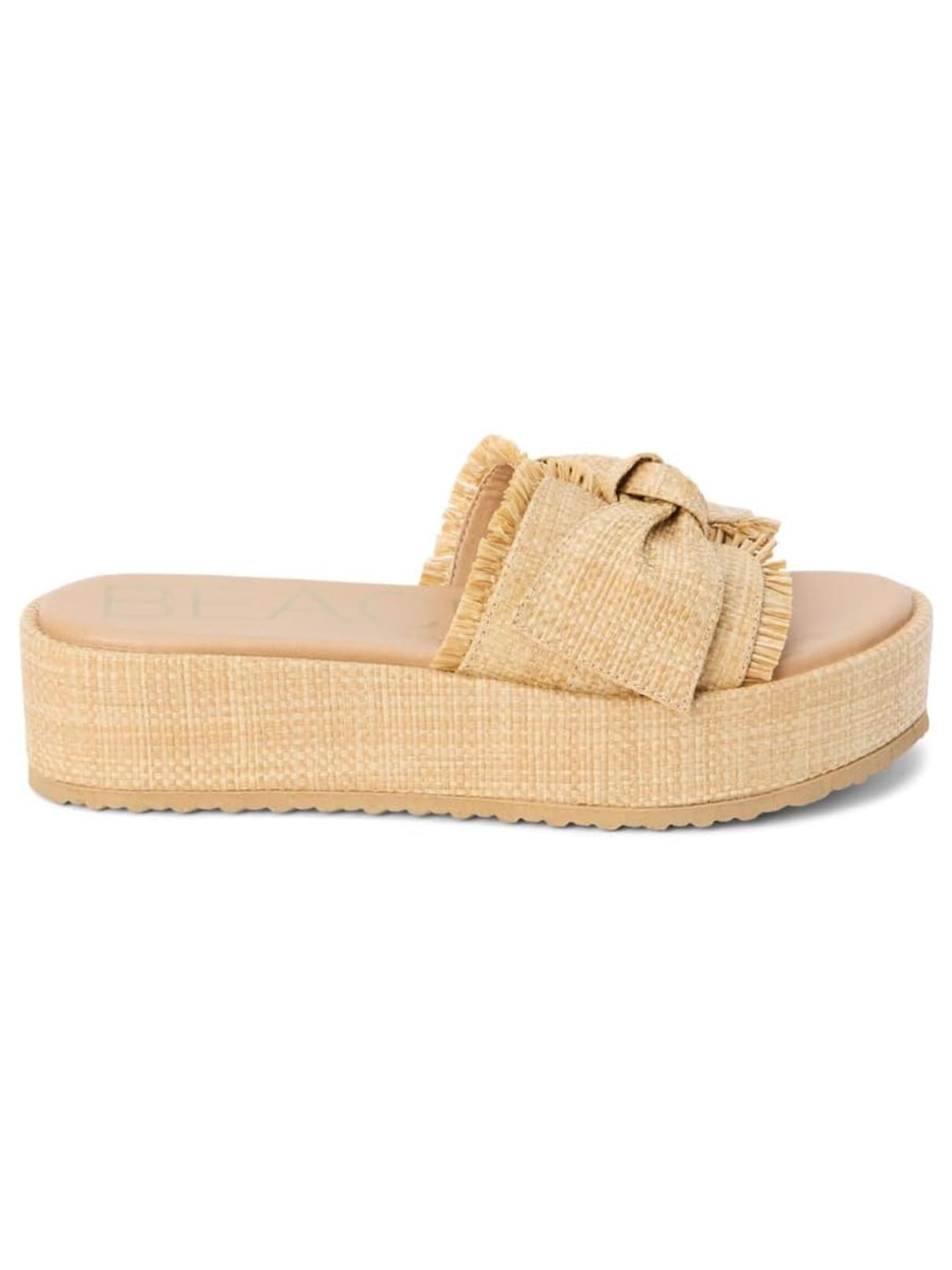 Matisse Sunda Platform Slide in Tan