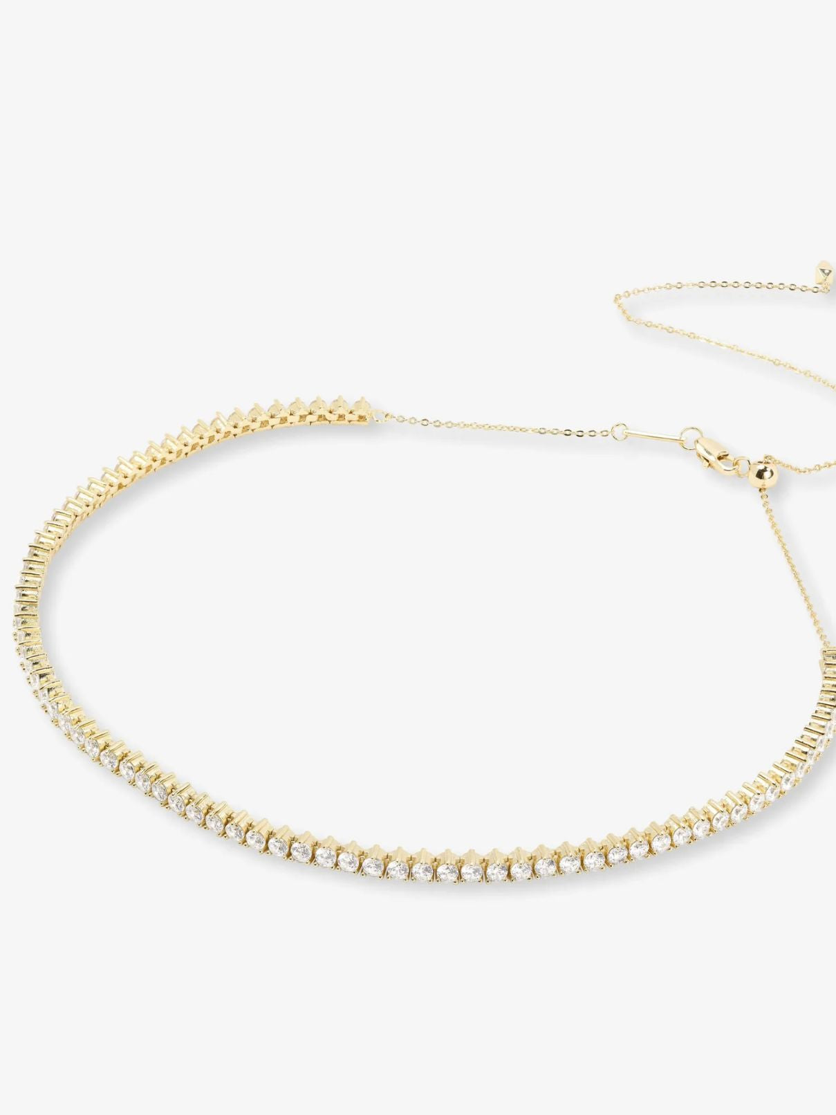 Melinda Maria 16" Not Your Basic Tennis Necklace in Gold