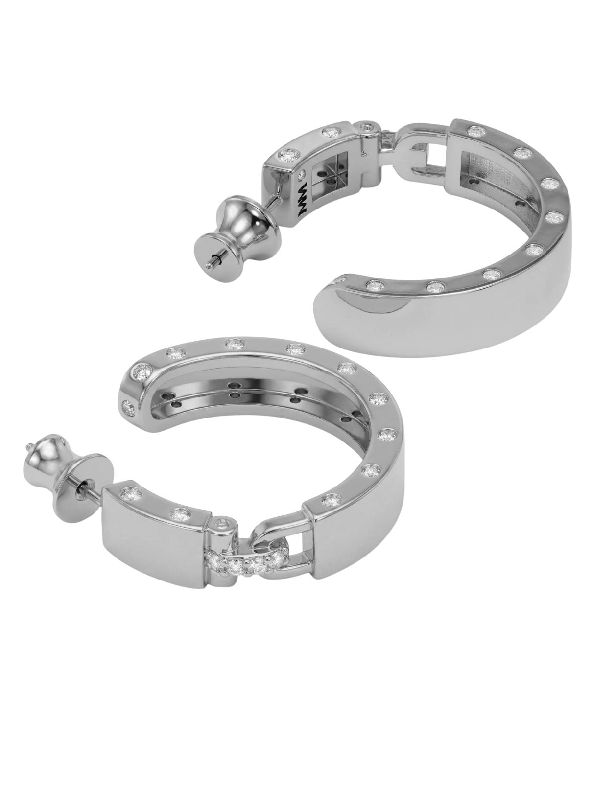 Melinda Maria Ashley Lock Hoops 1" – Silver