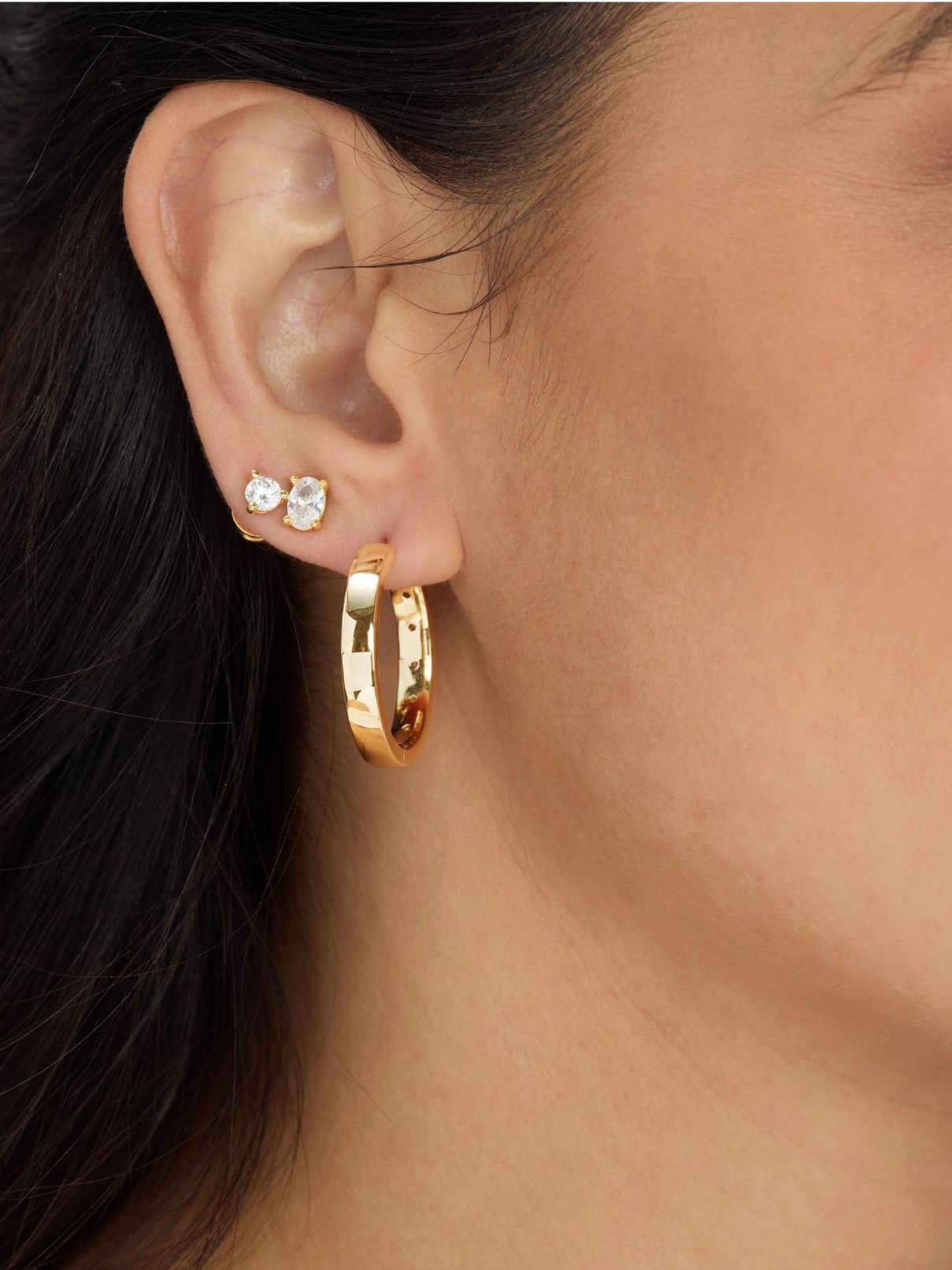 Melinda Maria Ashley Reversible Hoops 1" – Gold