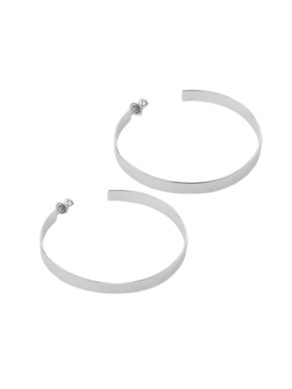 Melinda Maria Atlas 2" Silver Hoops