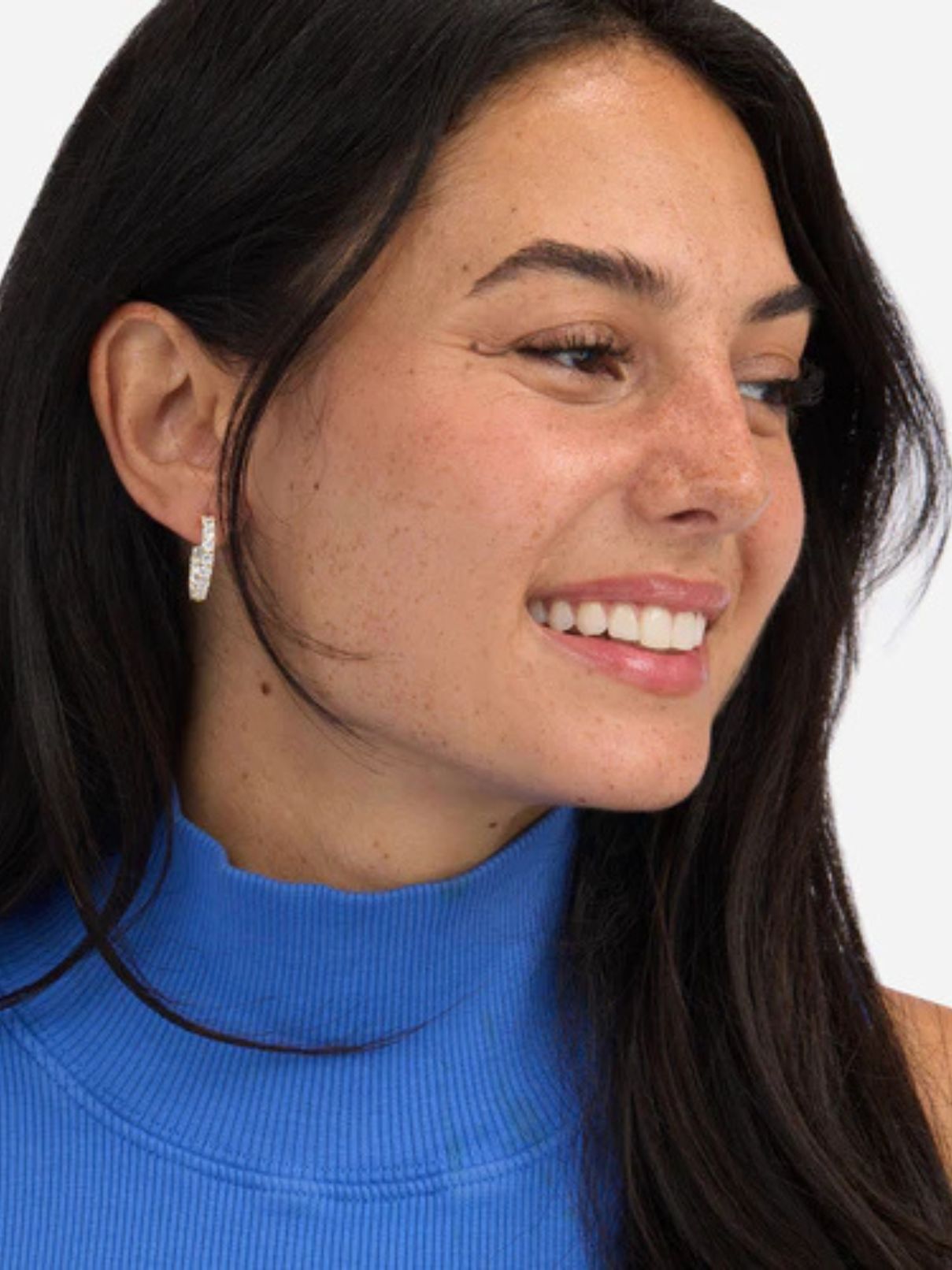 Melinda Maria Heiress Hoops in Gold/White