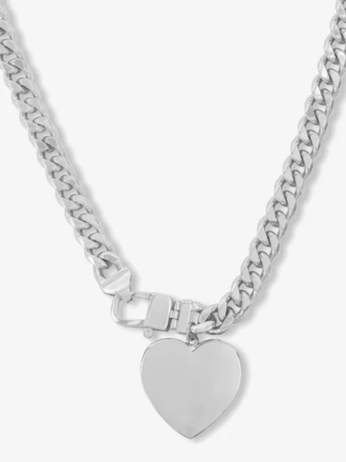Melinda Maria Julian Xl Heart Nk 18" Silver