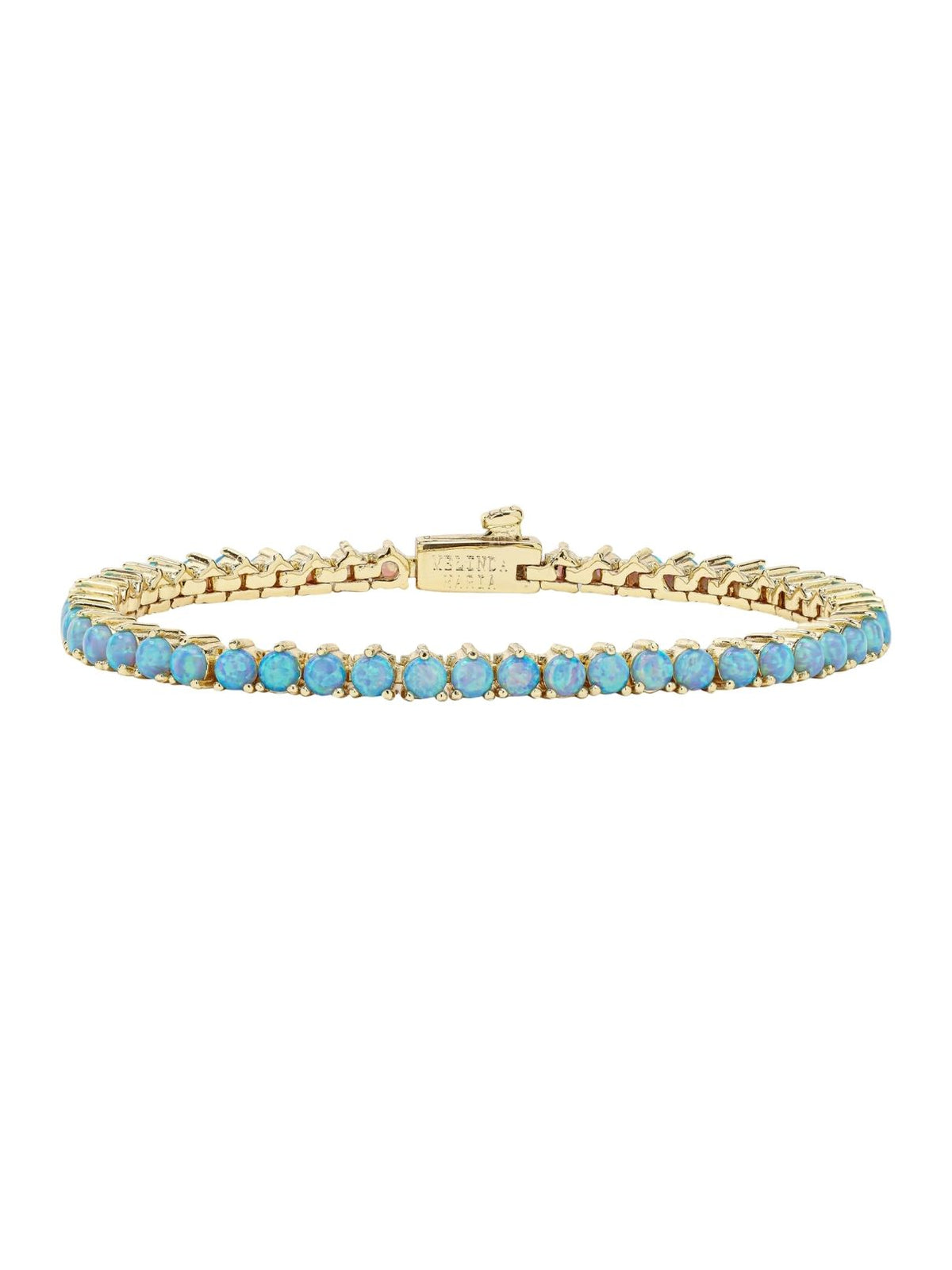 Melinda Maria Not Your Basic Bracelet 3mm in Gold/Blue Opal