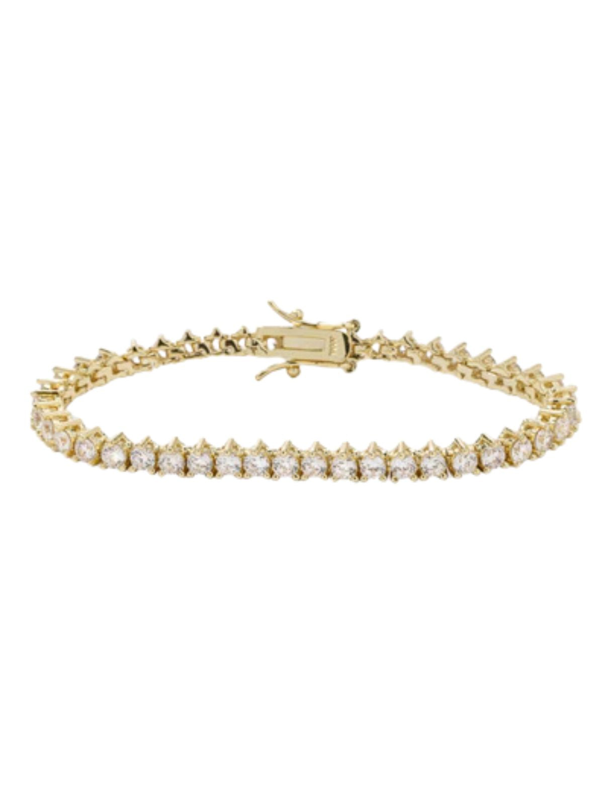Melinda Maria Not Your Basic Tennis Bracelet 7" Gold