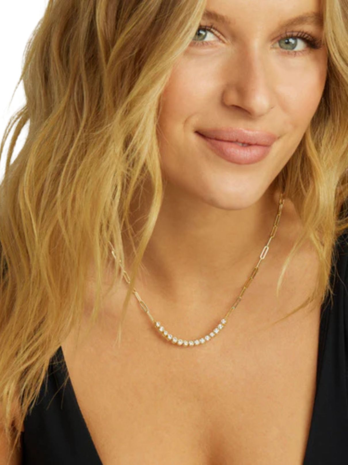 Melinda Maria Samantha Baroness Tennis Necklace