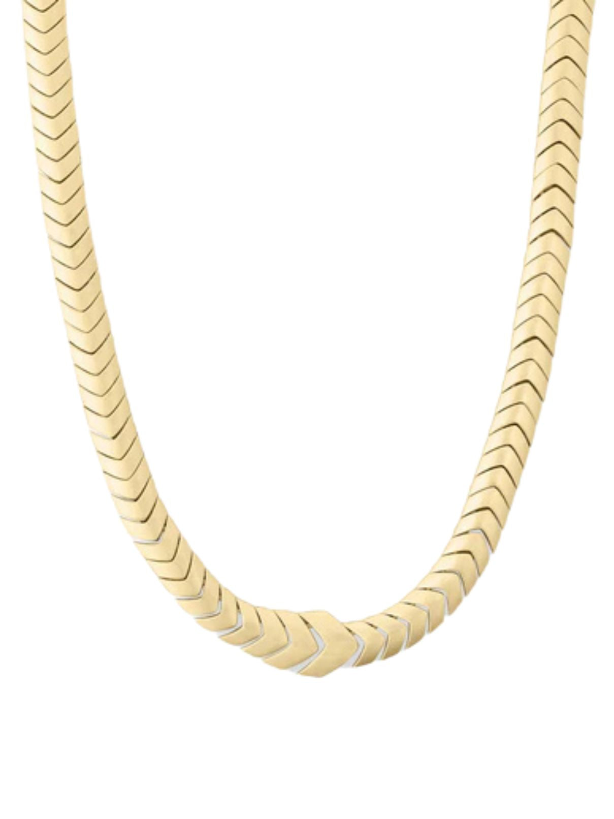 Melinda Maria Serpent Herringbone Collar 18" Necklace