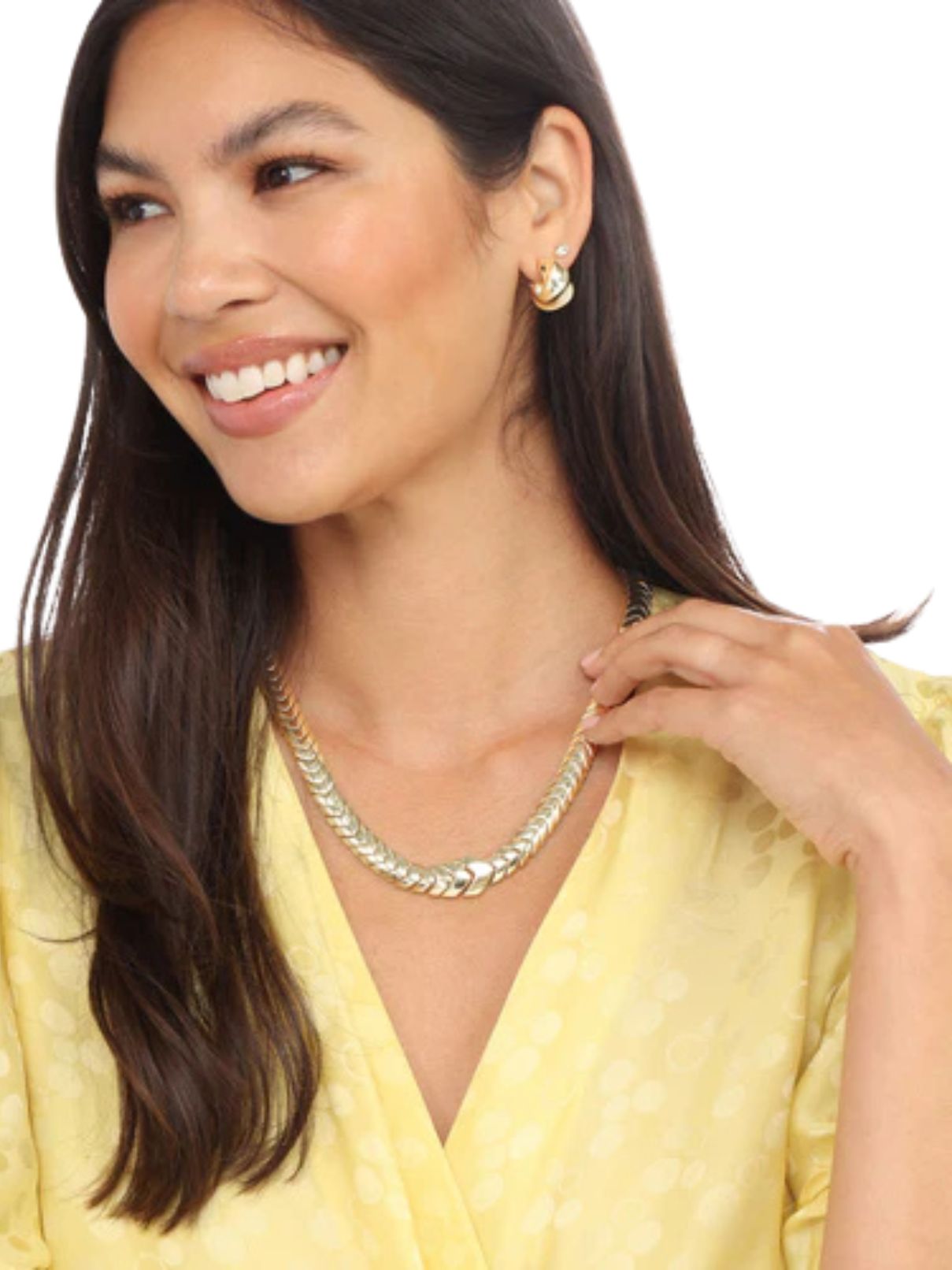 Melinda Maria Serpent Herringbone Collar 18" Necklace