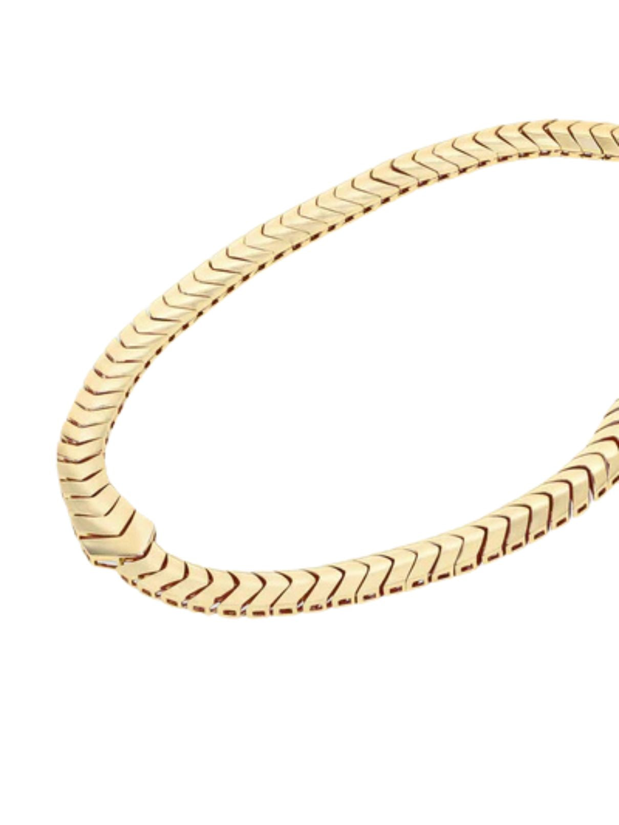 Melinda Maria Serpent Herringbone Collar 18" Necklace
