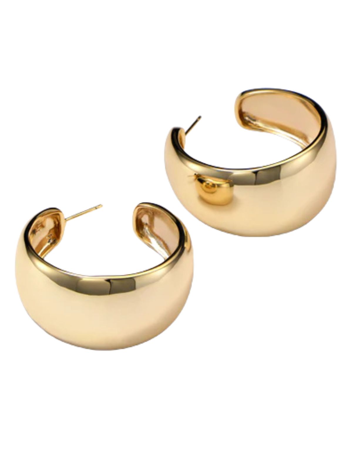 Melinda Maria She's So Smooth Mama Hoops in Gold