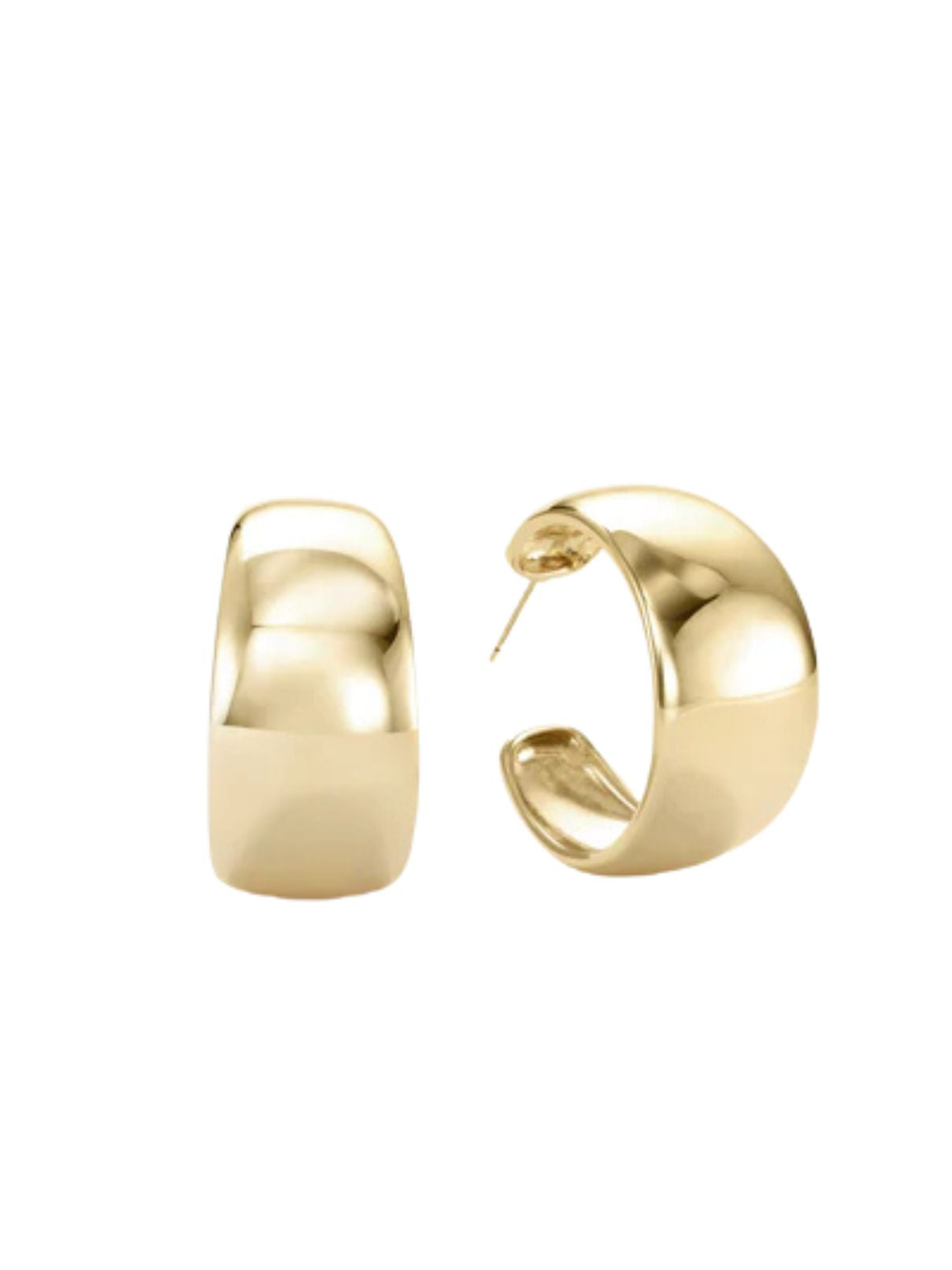 Melinda Maria She's So Smooth Mama Hoops in Gold
