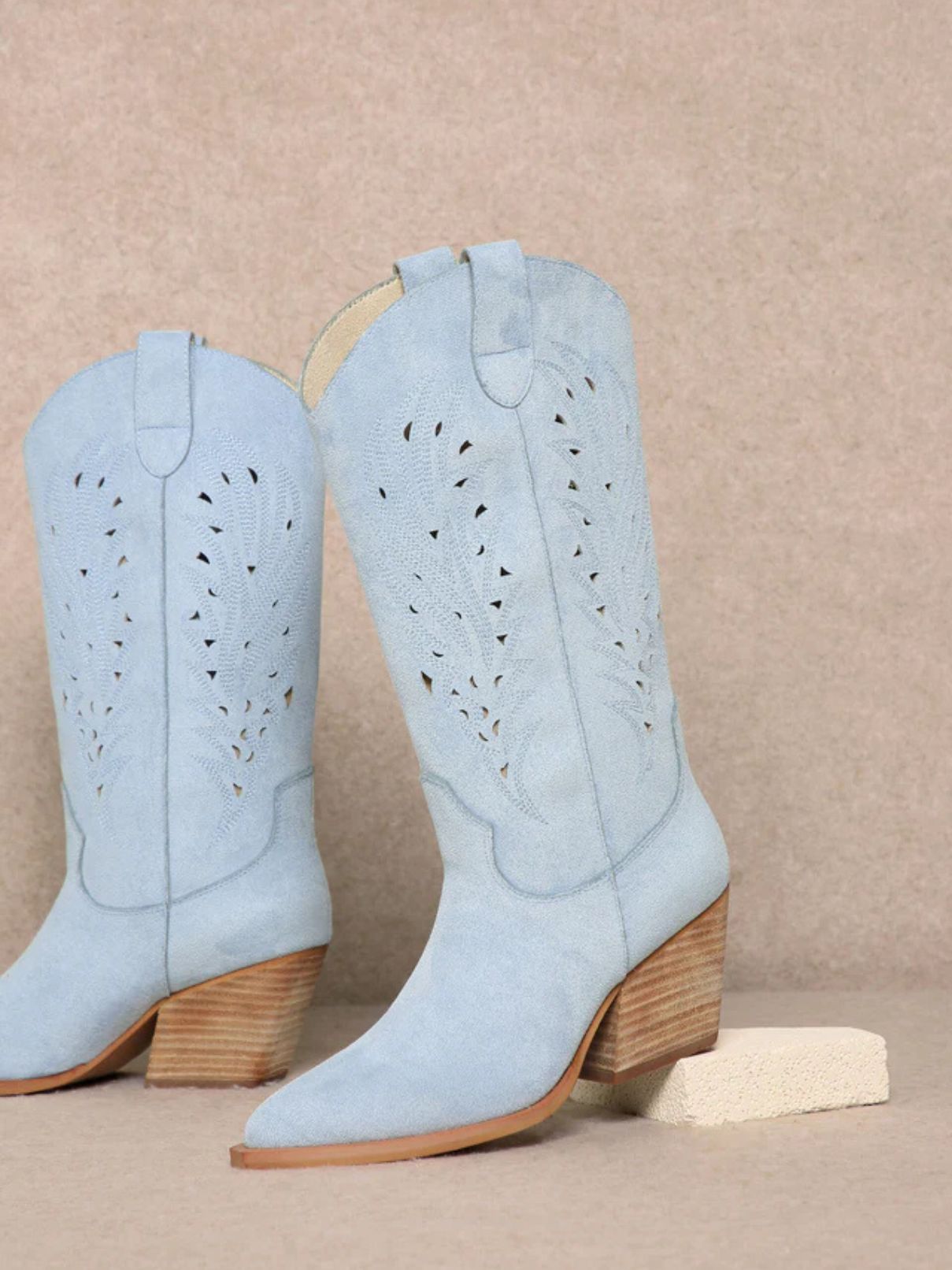 Mi.iM Shoes Olivia Western Boot Lt Blue