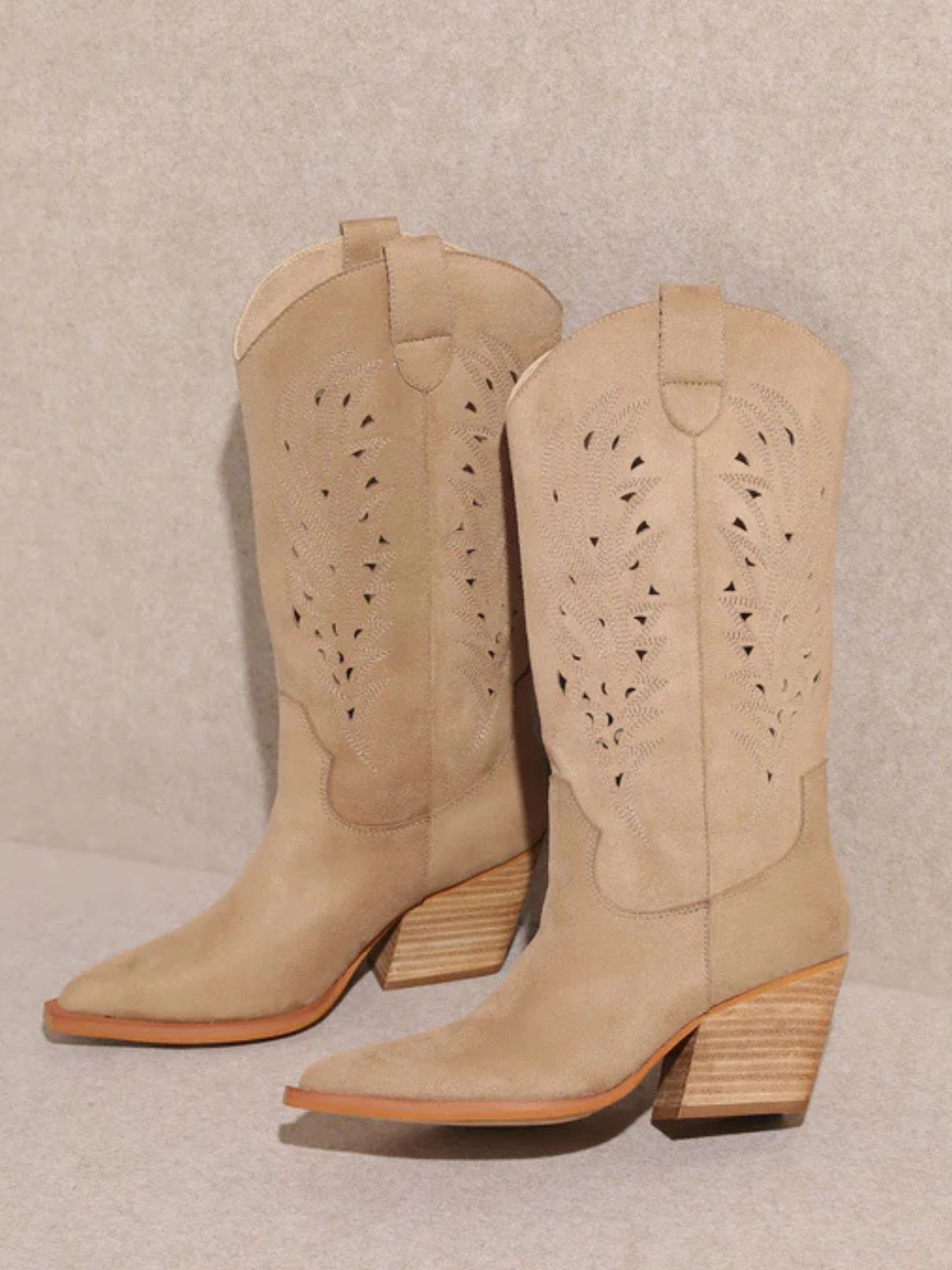 Mi.im Olivia Western Boot in Beige