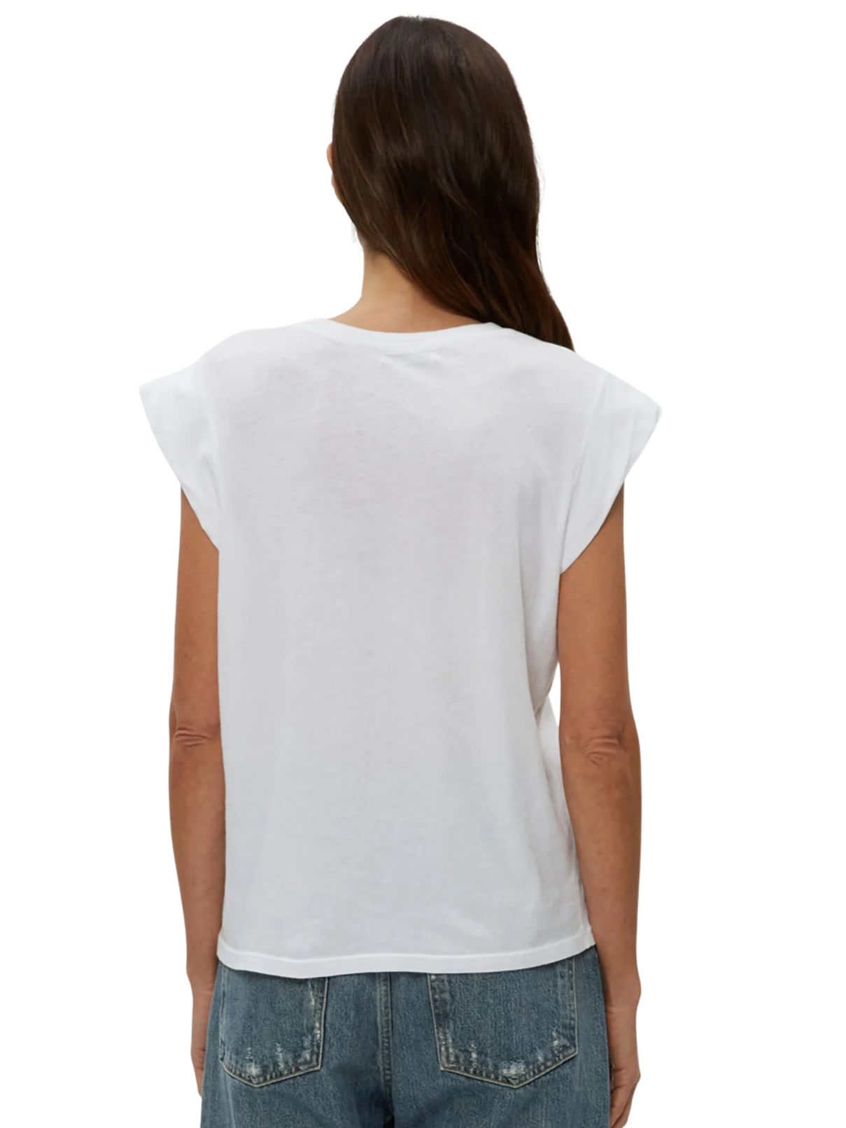 Michael Stars 100% Cotton Joey High Crew in White