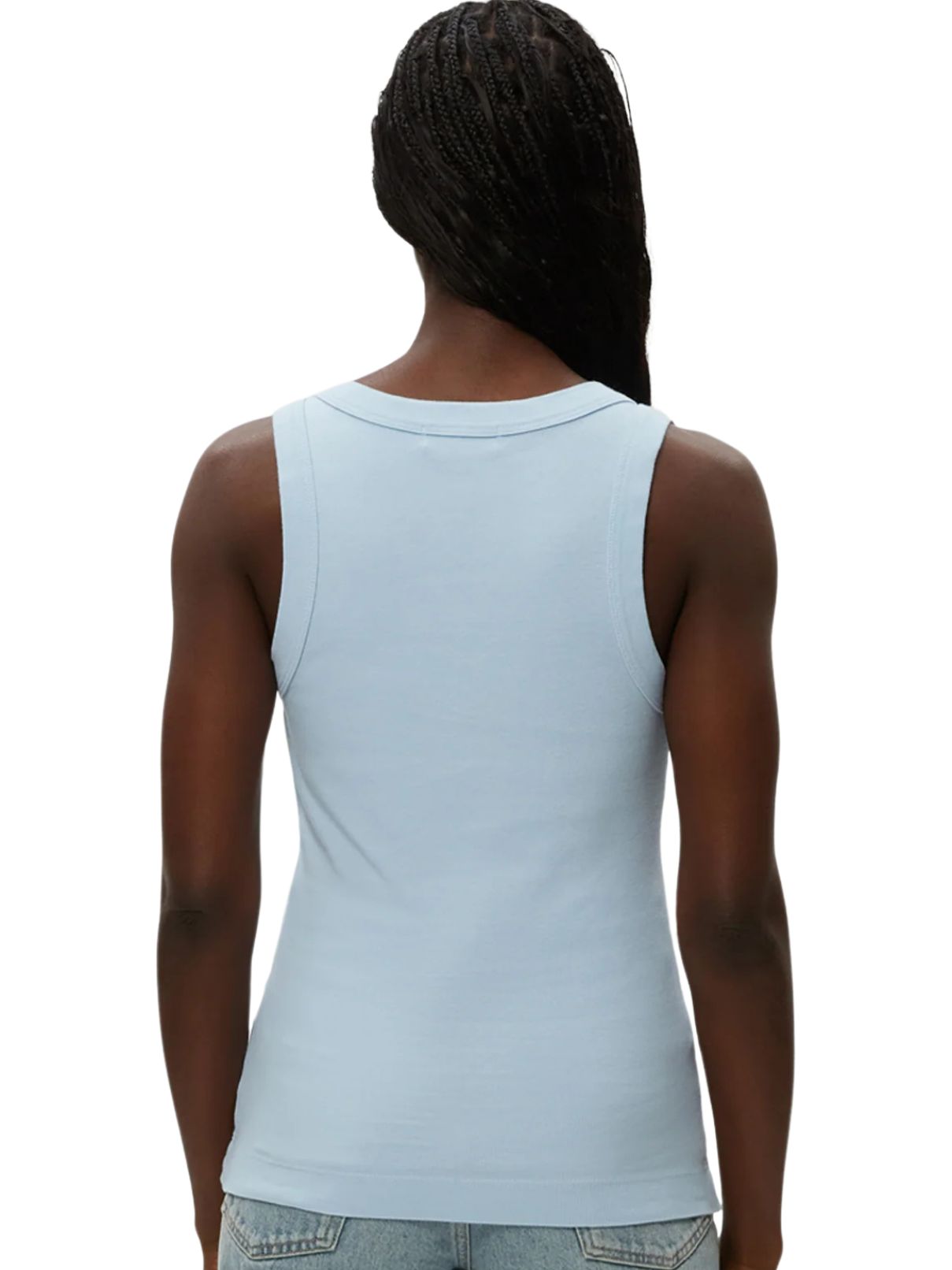 Michael Stars 100% Cotton Maya V Neck Tank in Fountain