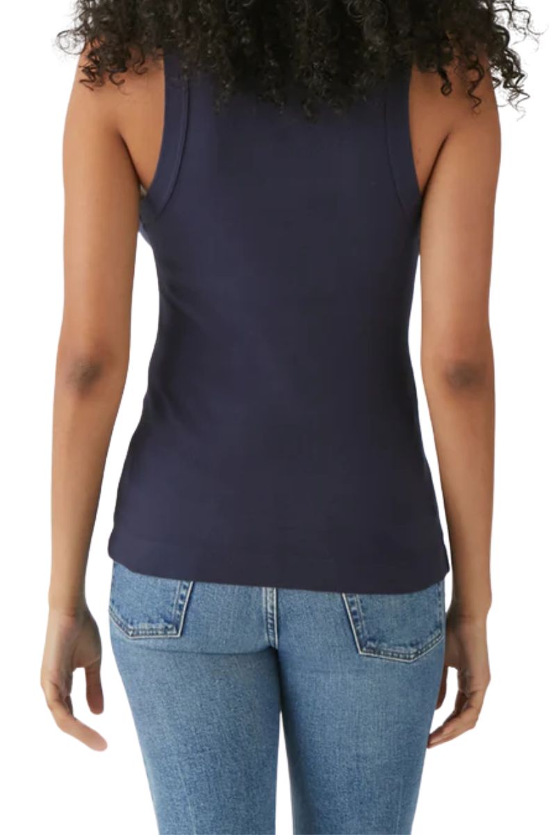 Michael Stars 100% Cotton Maya Vneck Tank in Admiral