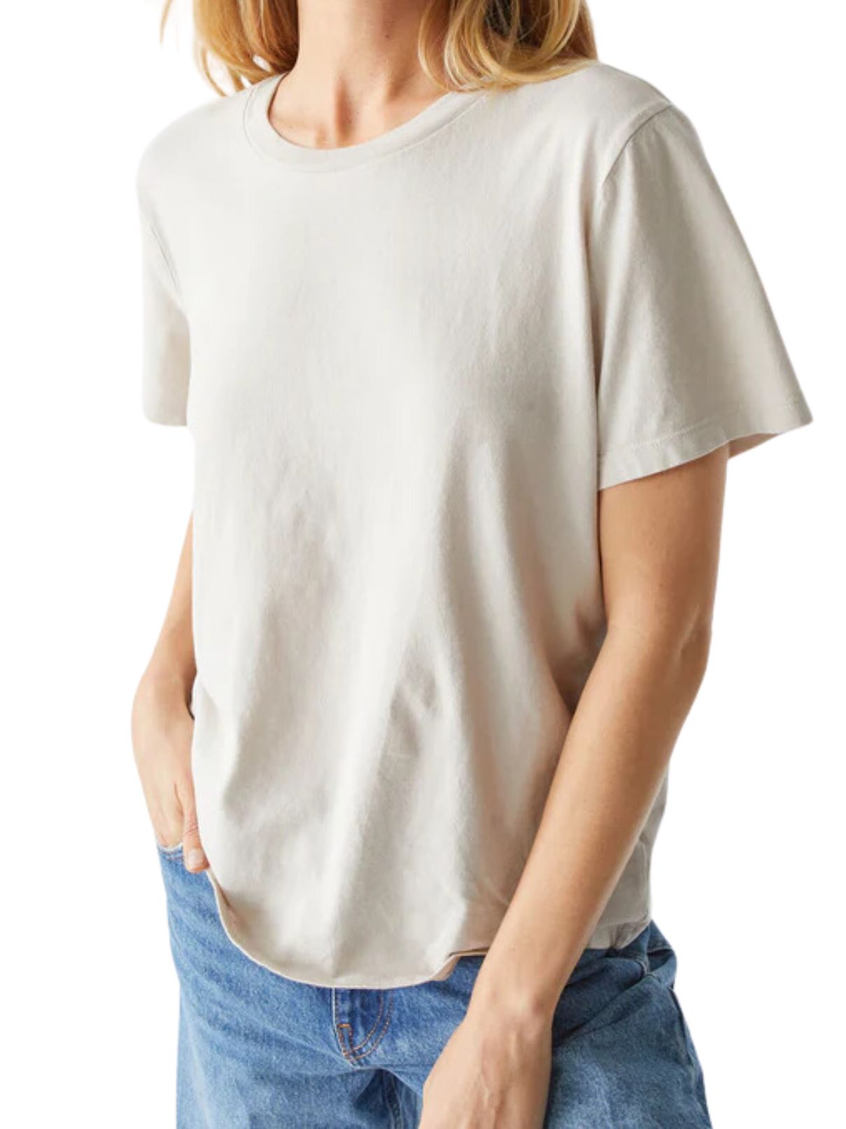 Michael Stars Becca S/S Crew in Cement
