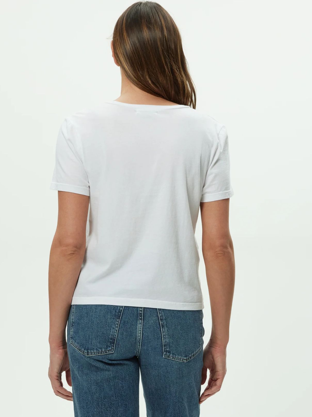 Michael Stars Daria V-Neck Tee White