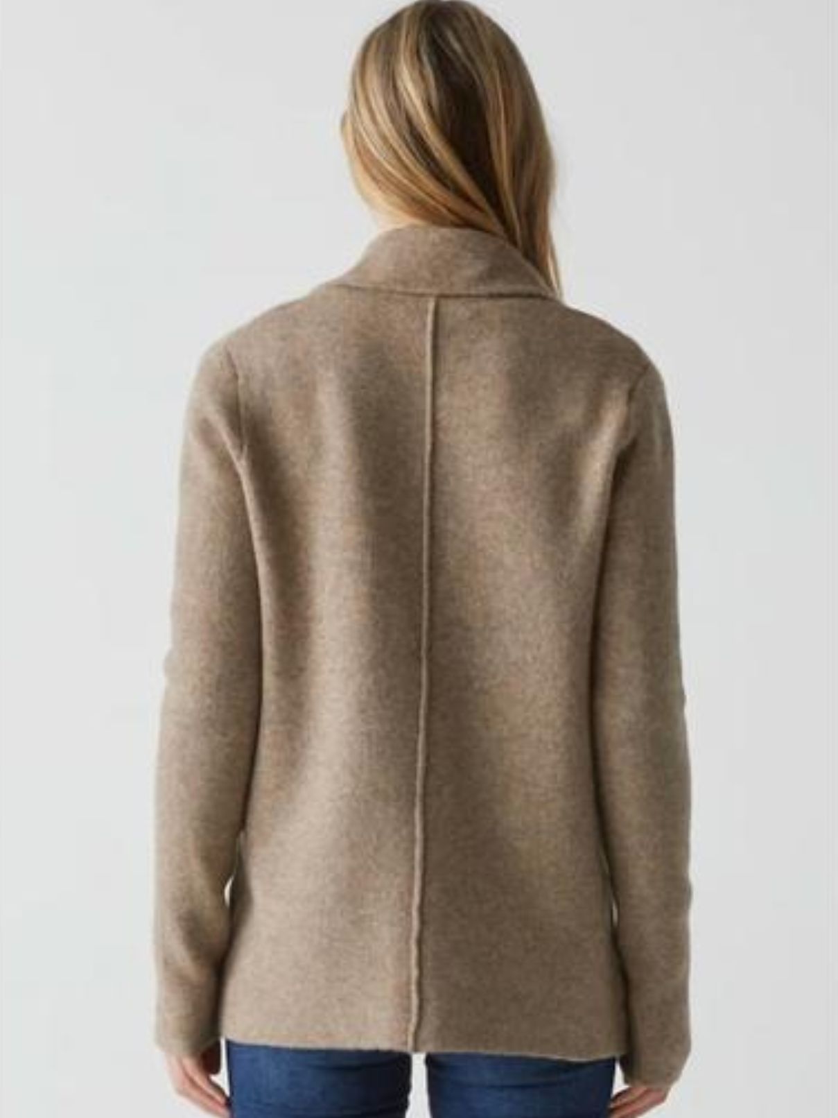 Michael Stars Diana Knit Blazer in Dark Oatmeal