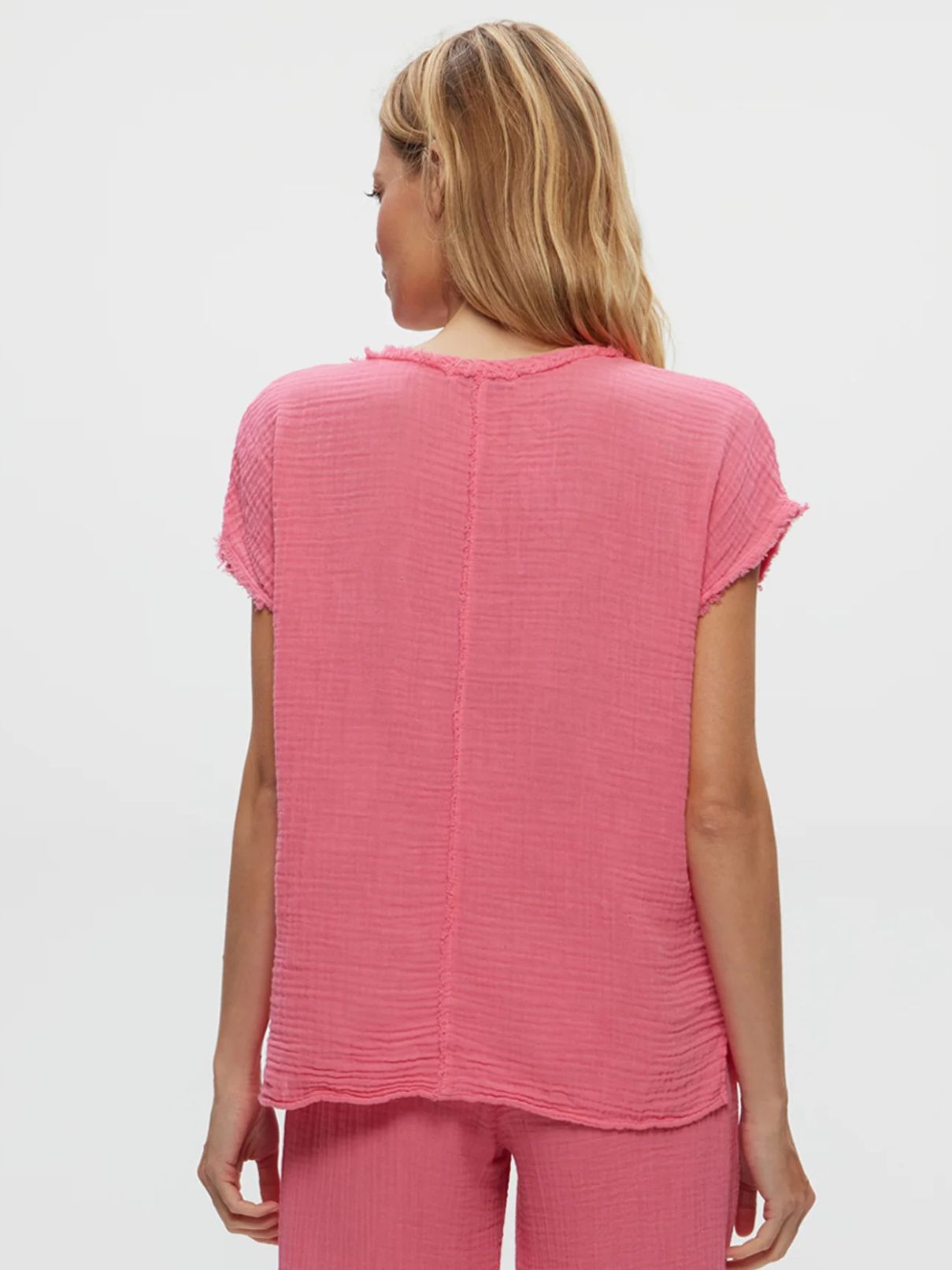 Michael Stars Draya V-Neck Zinnia