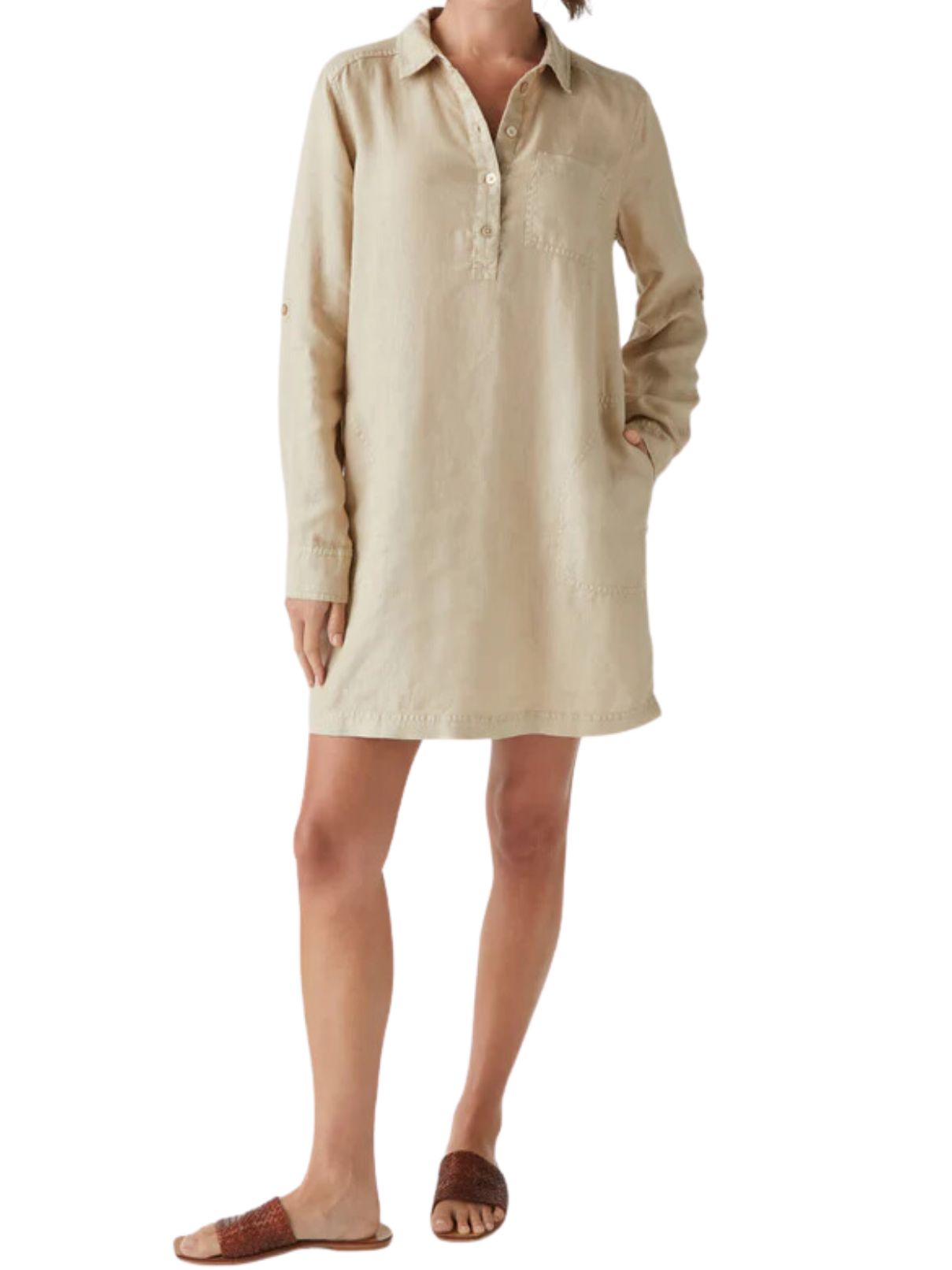 Michael Stars Eleanor Utility Dress in Natural