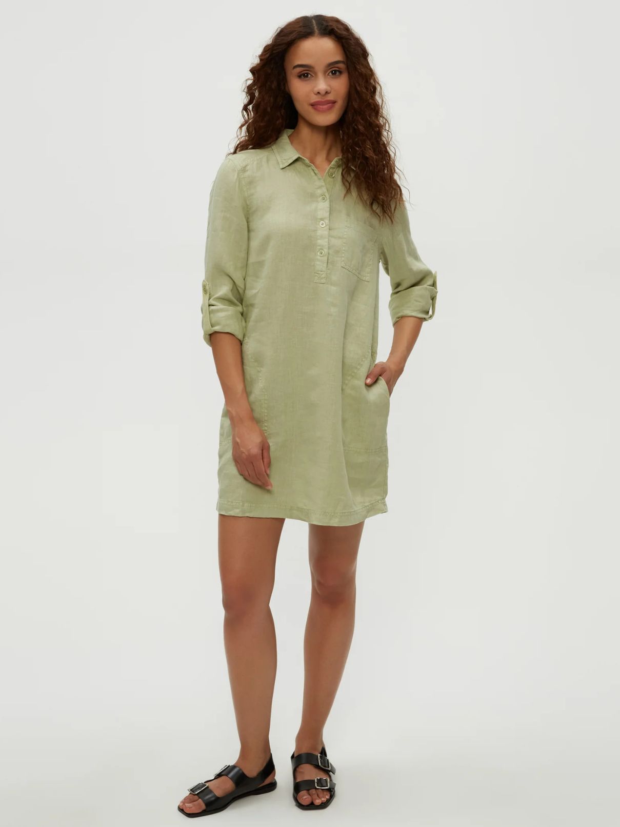 Michael Stars Eleanor Utility Dress in Seacrest