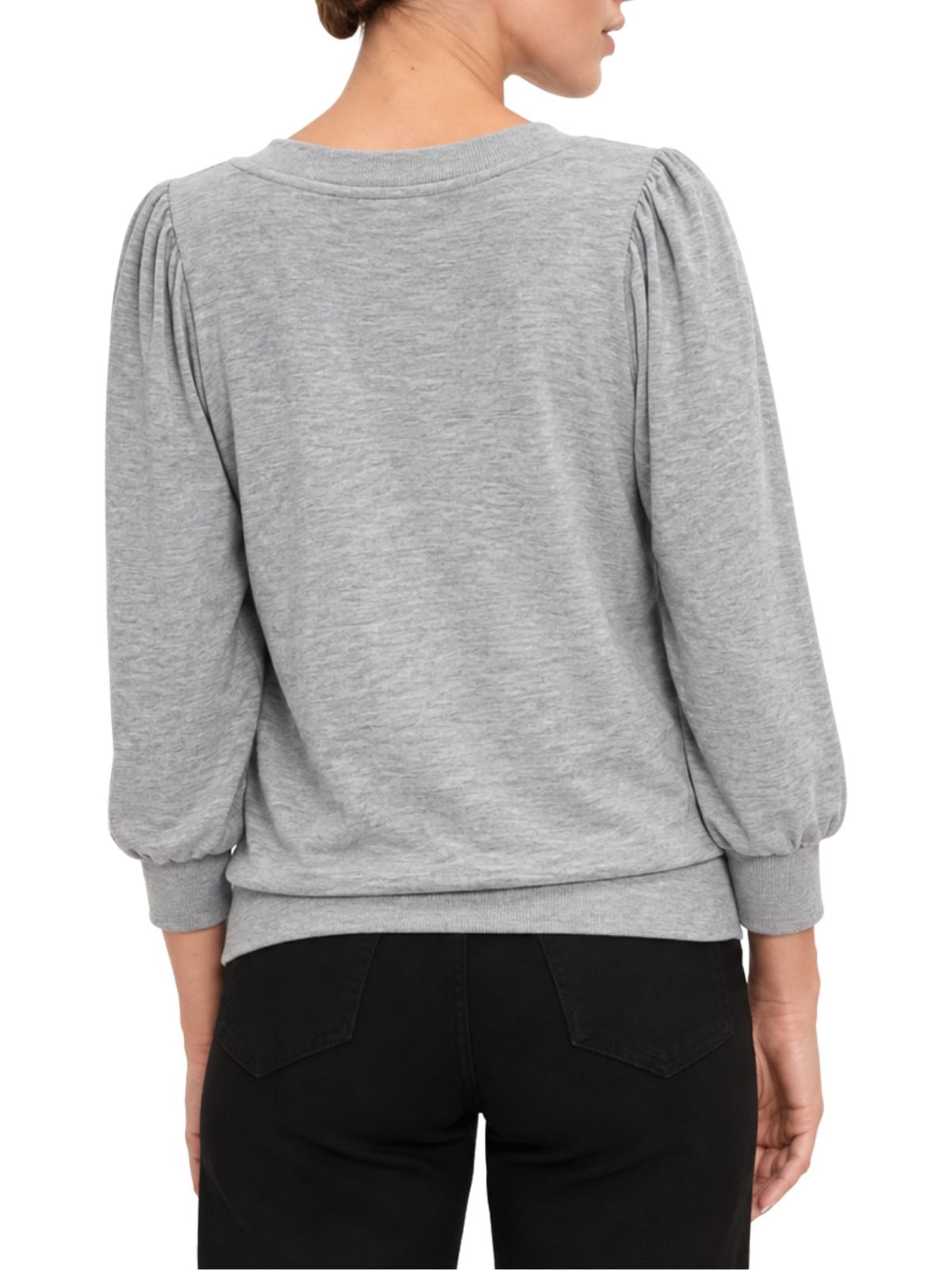 Michael Stars Gabriella V-Neck Top – Heather Grey