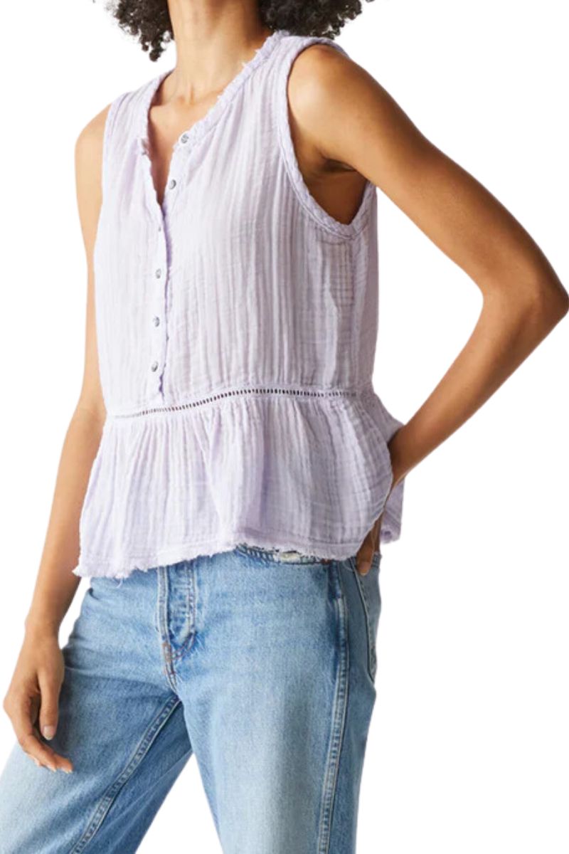 Michael Stars Gauze Giorgia Tank in Amethyst