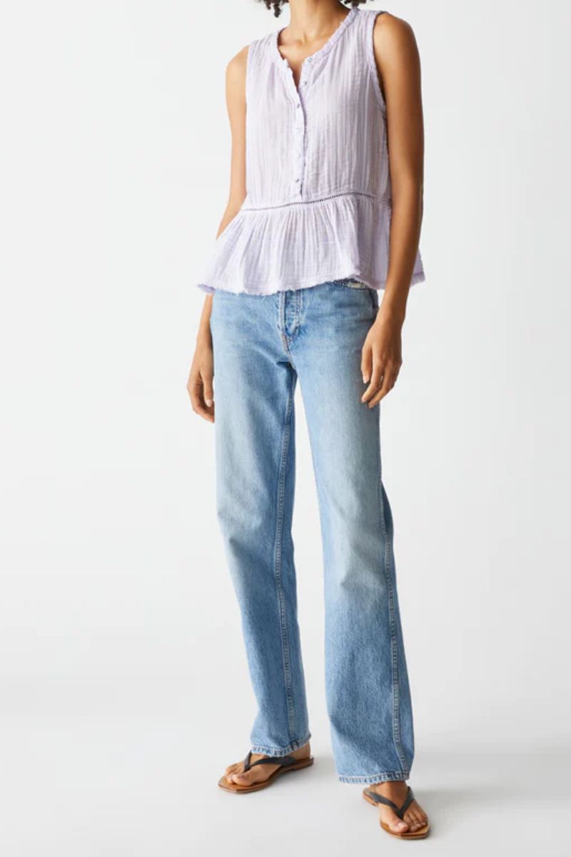 Michael Stars Gauze Giorgia Tank in Amethyst