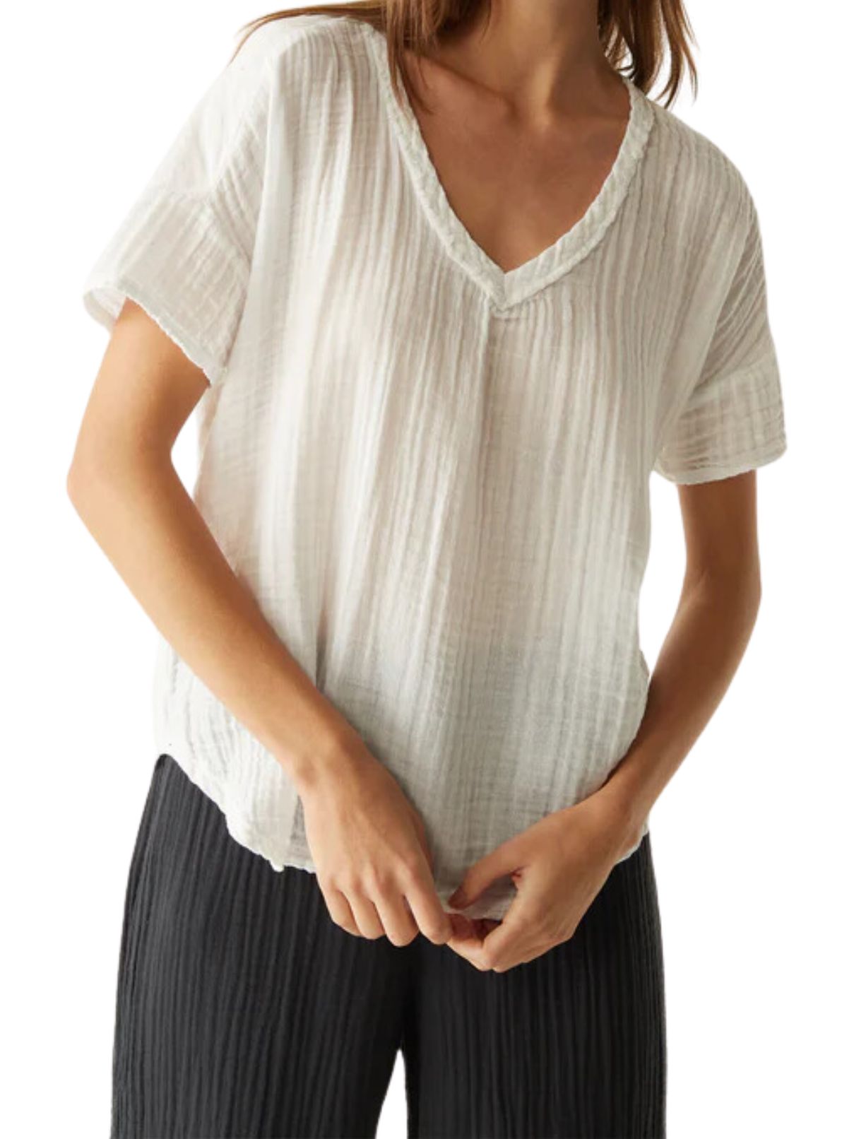Michael Stars Gretna Relaxed Tee in White