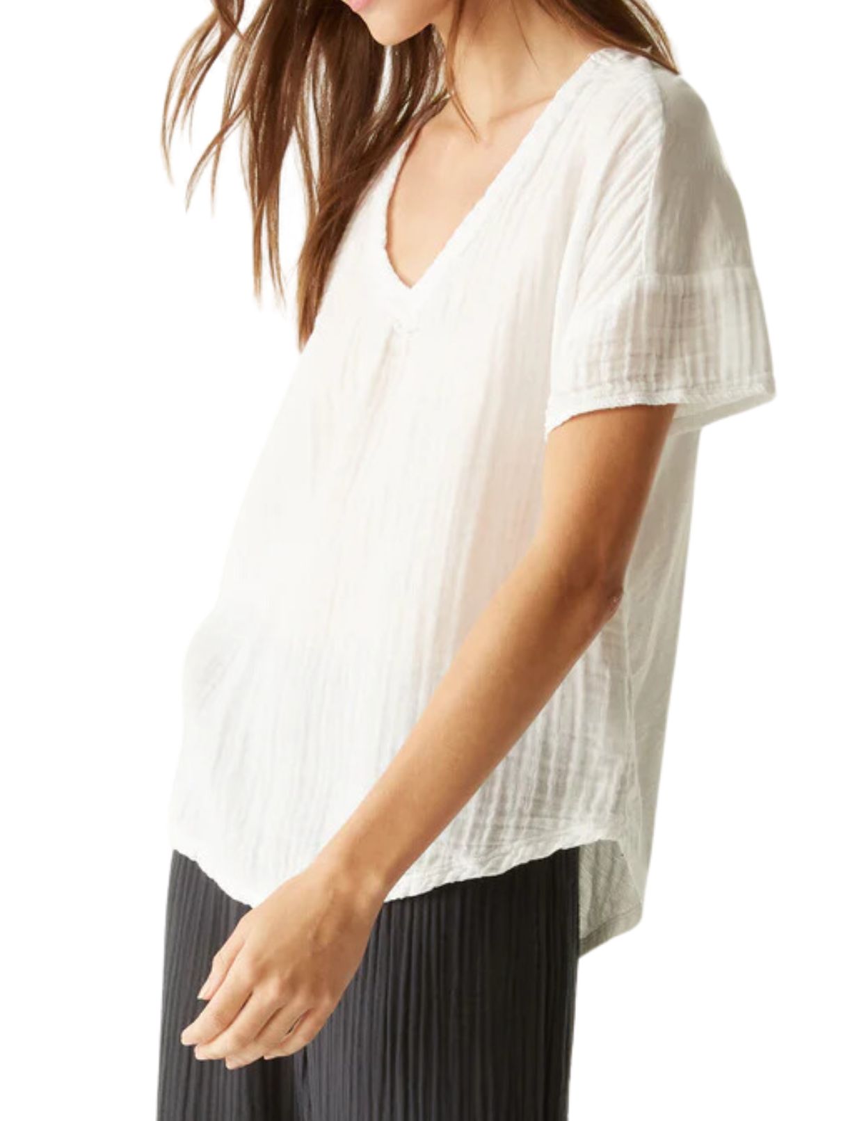 Michael Stars Gretna Relaxed Tee in White