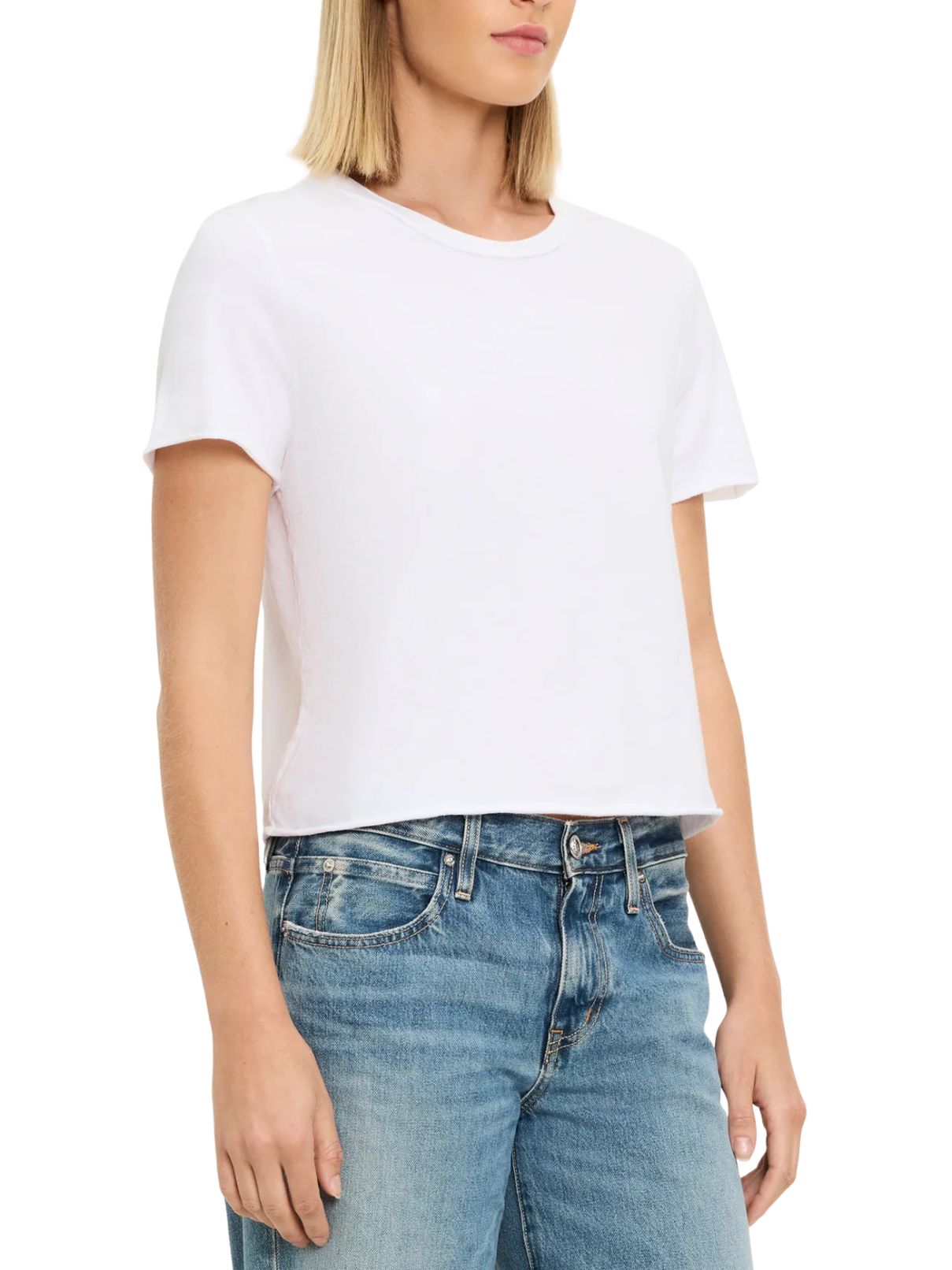 Michael Stars Jackie Crewneck Tee in White