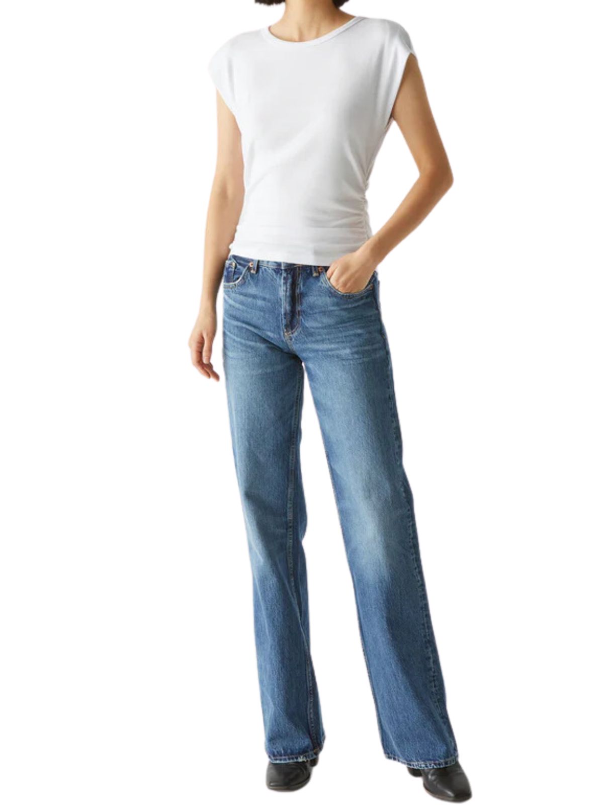 Michael Stars Joni Crew in White