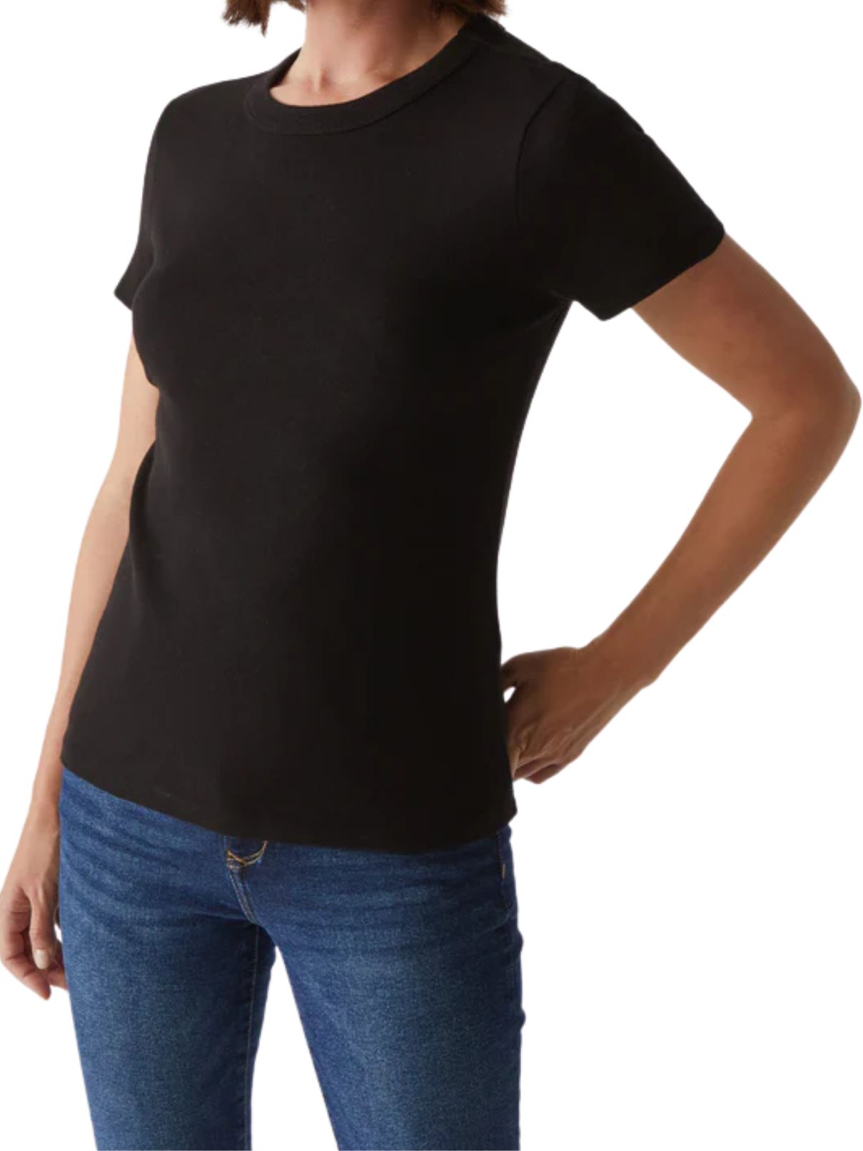 Michael Stars Lexy Tee in Black