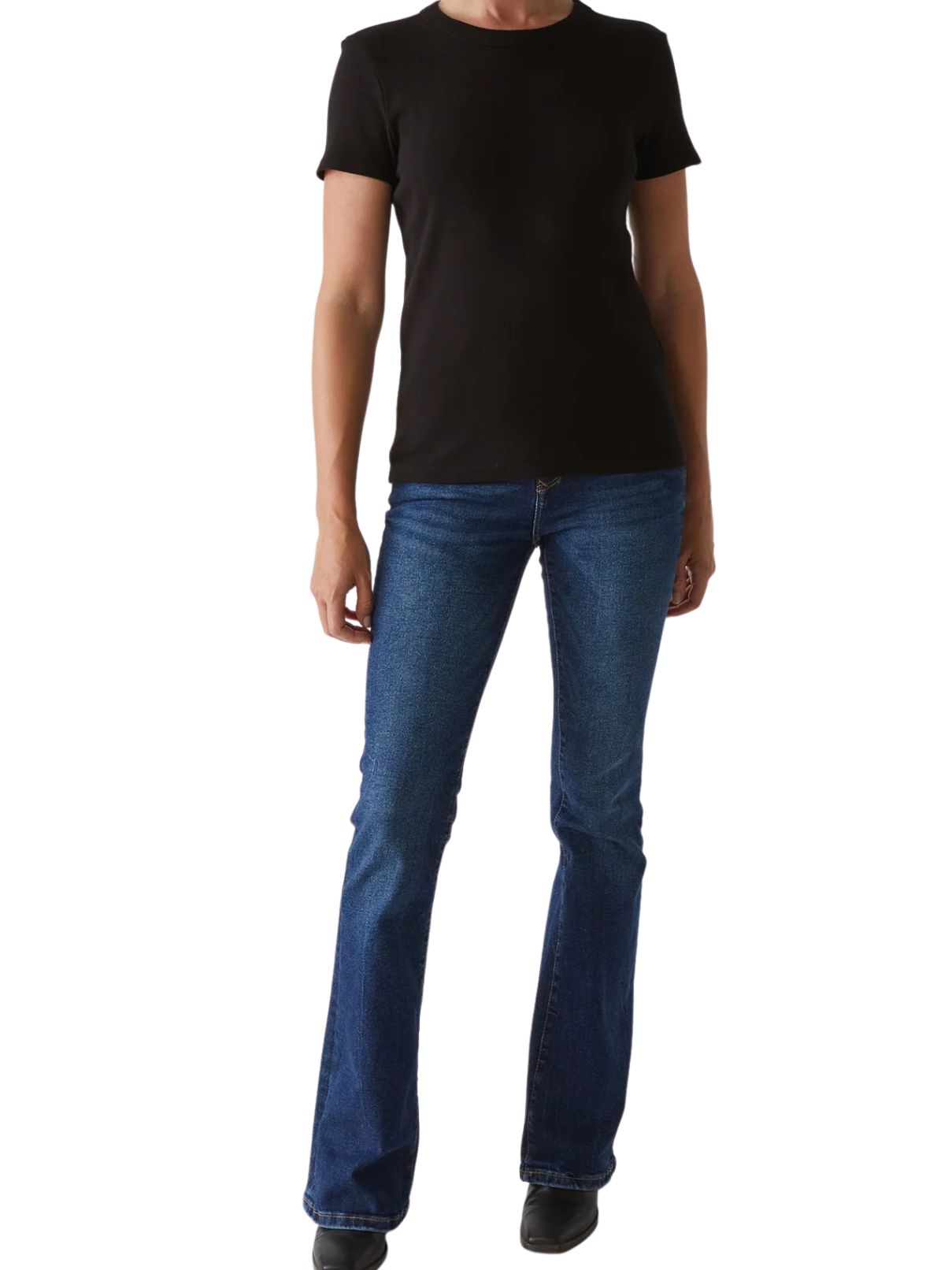 Michael Stars Lexy Tee in Black