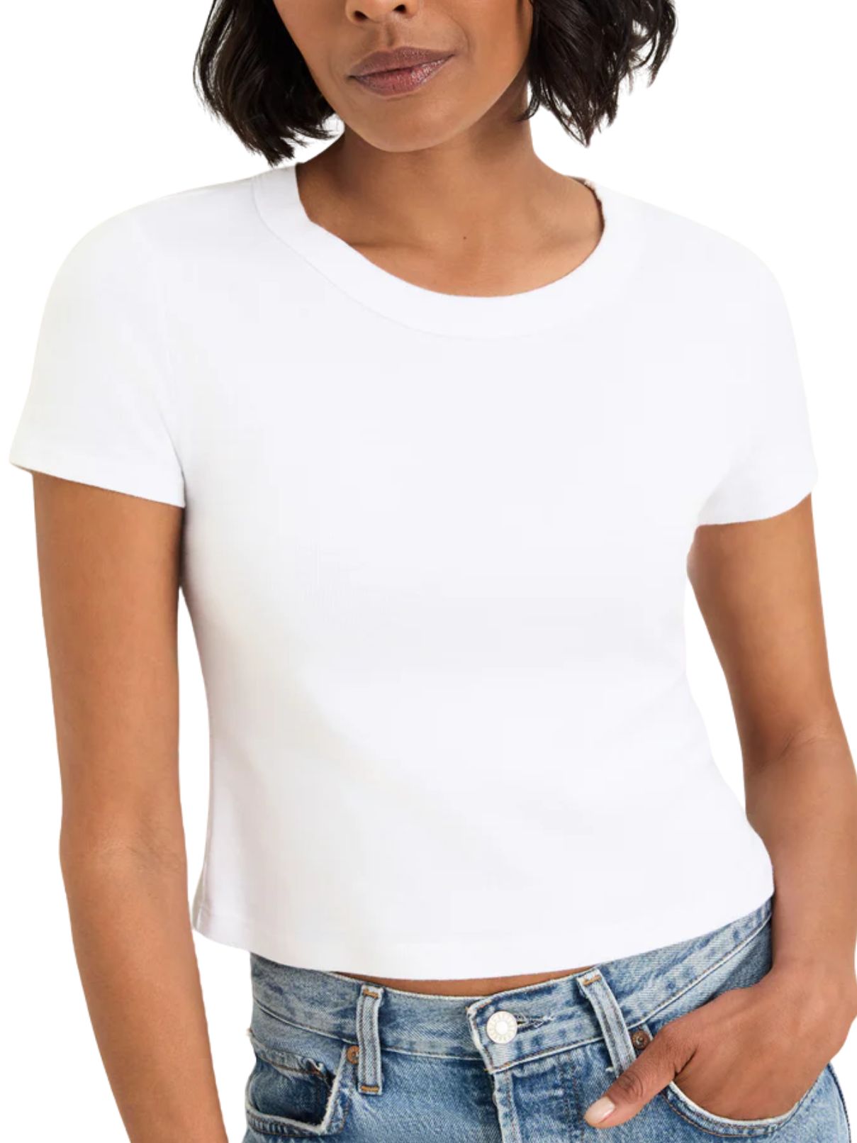 Michael Stars Mimi Crop Tee – White