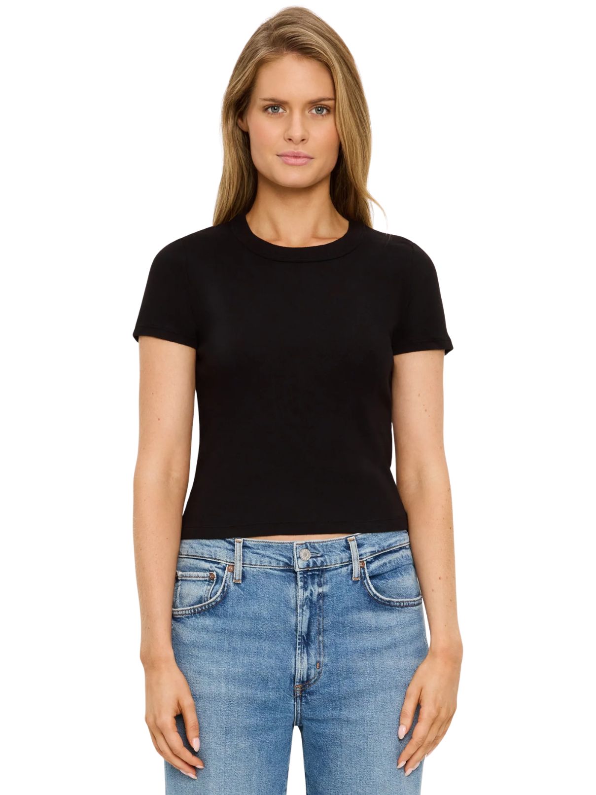 【mimi】 Michael Stars Mimi Cropped Tee in Black