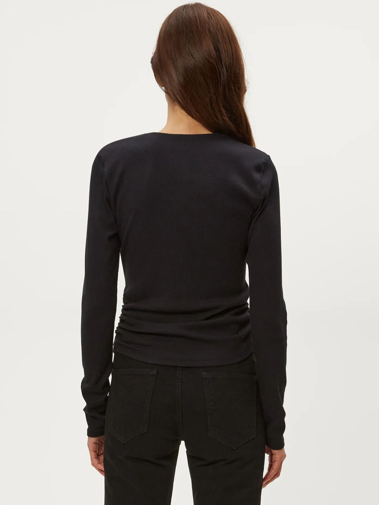 Michael Stars Sarah Square Neck L/S Black