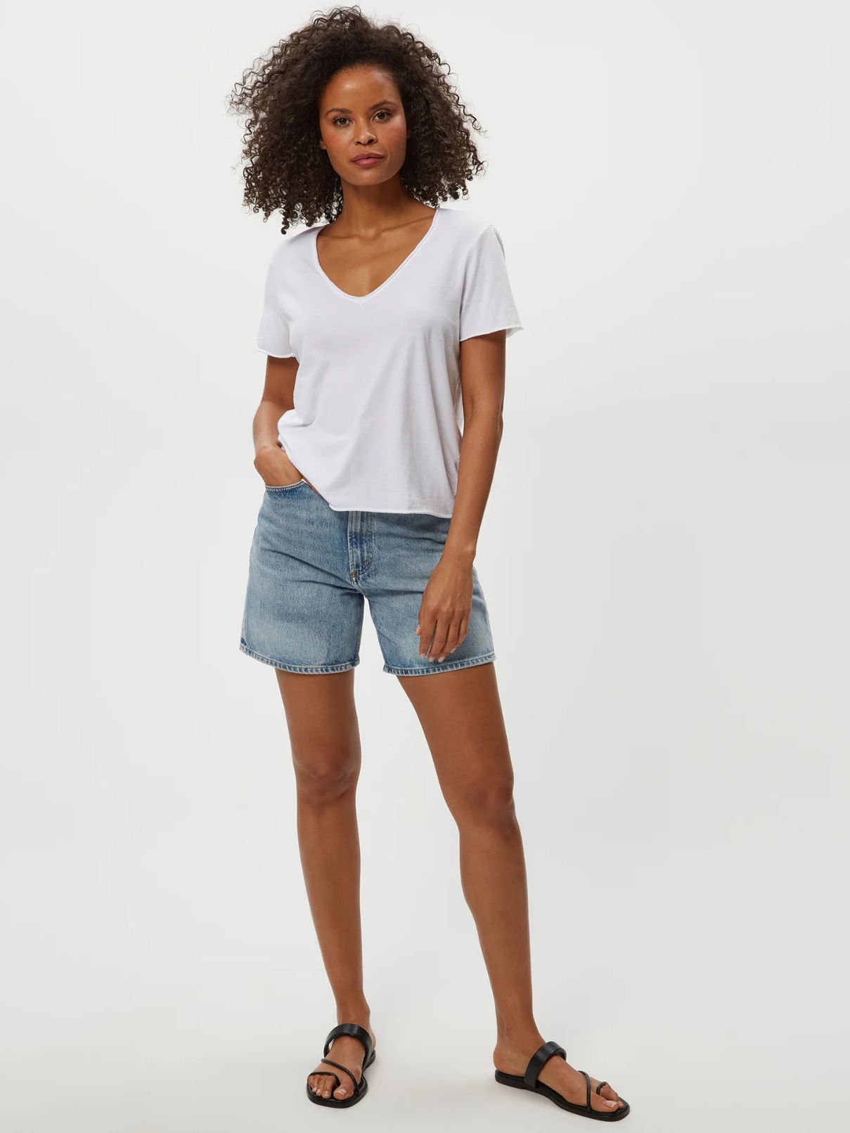 Michael Stars Vera Tee in White